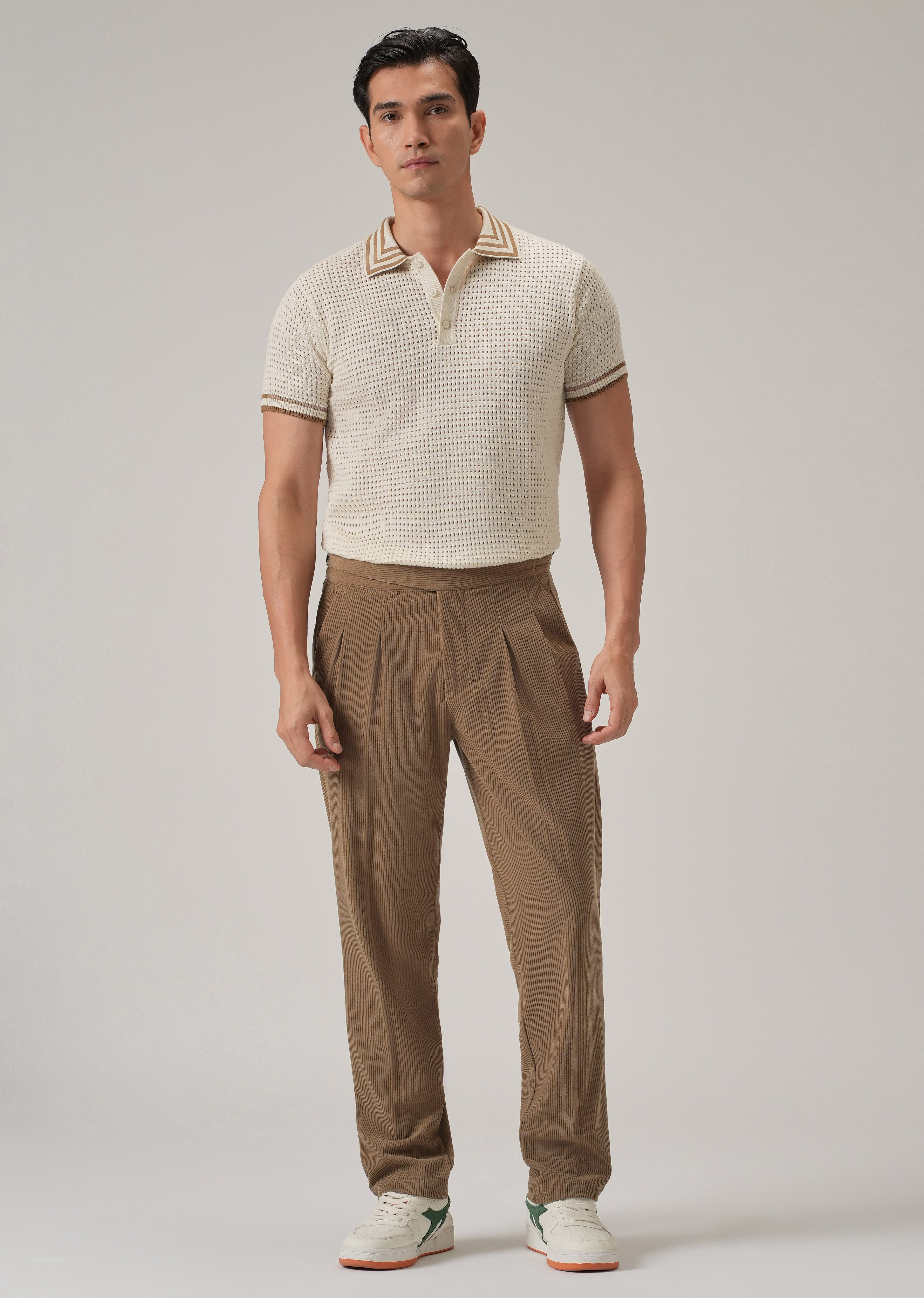 Brown Corduroy Gurkha Pants