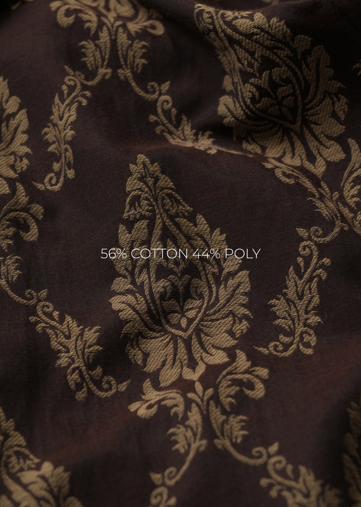 Brown Cotton Blend Jacquard Shirt