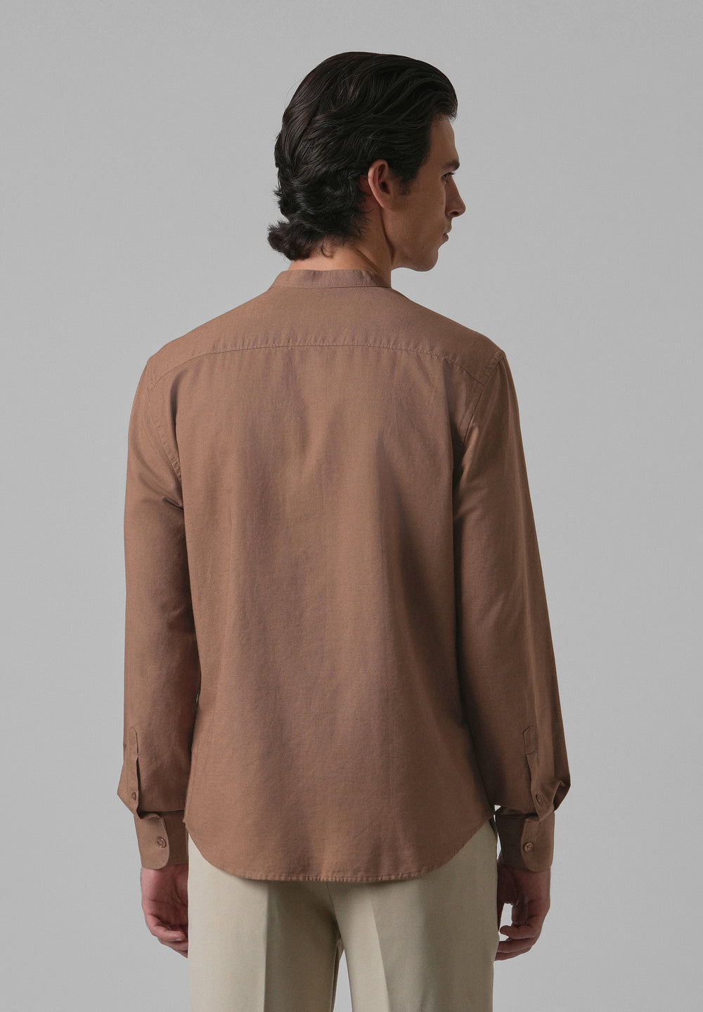 Brown Cotton Linen Shirt