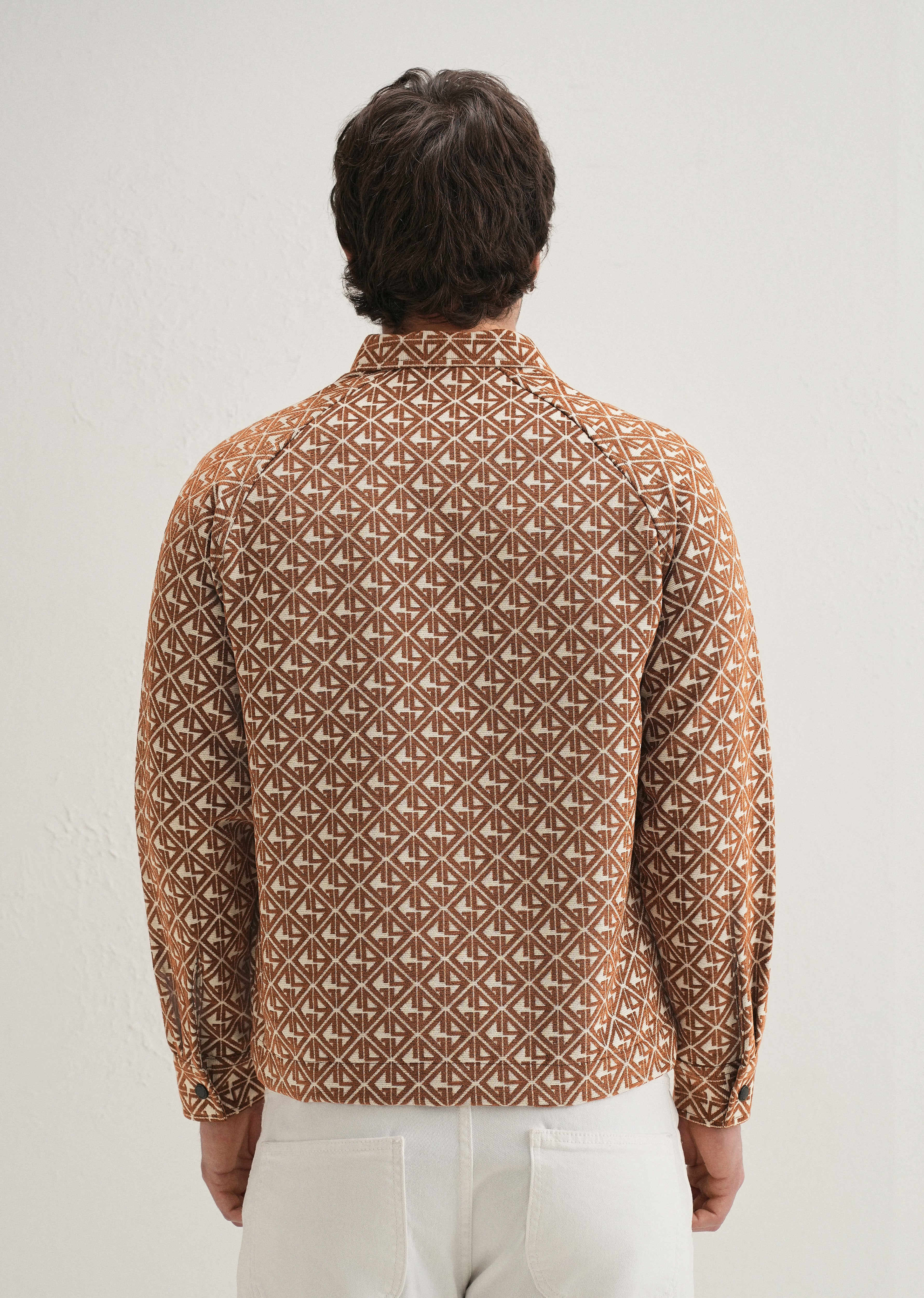 Brown Geometric Pattern Shacket