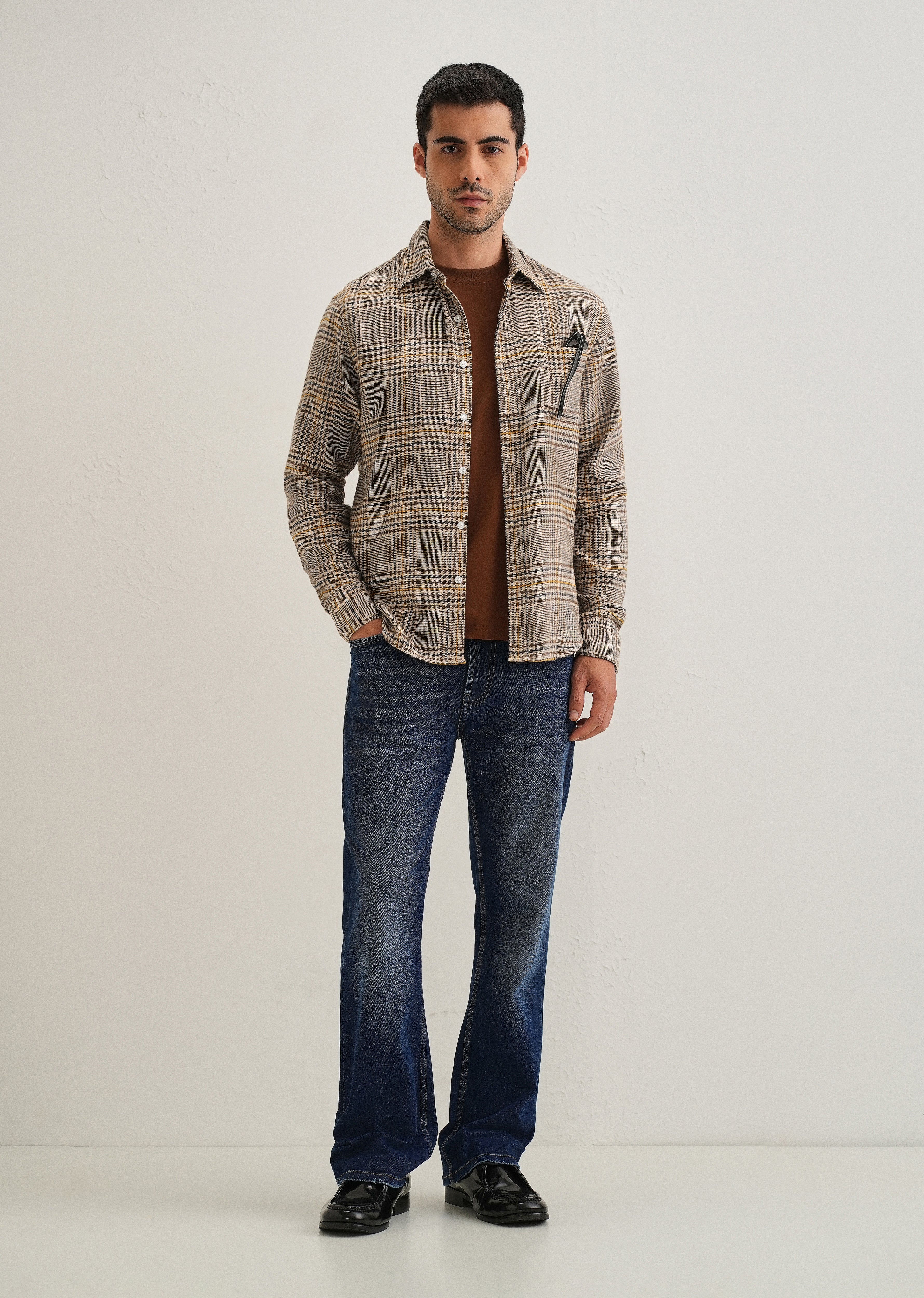 Brown Glen Plaid Check Shirt