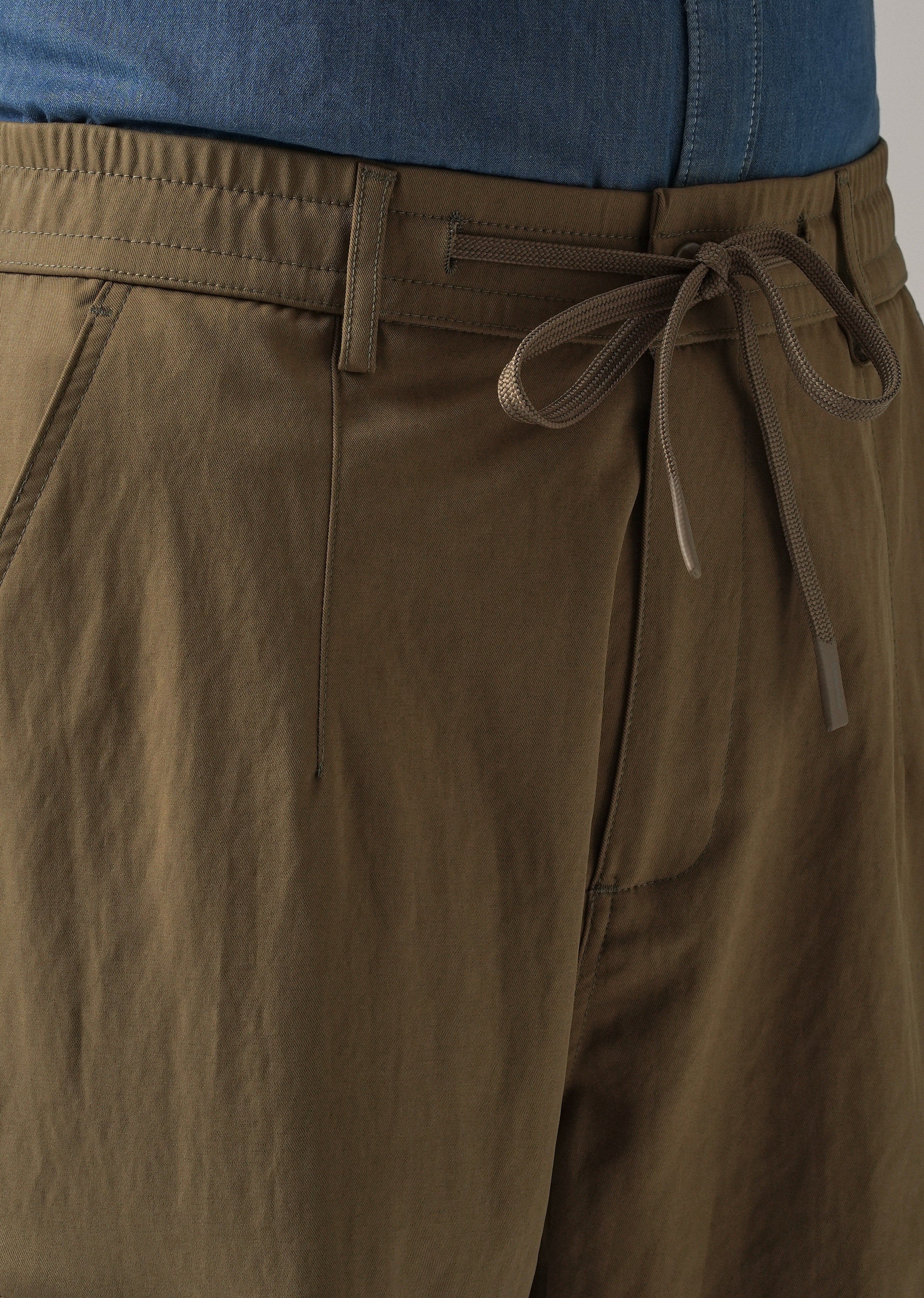 Brown Stone Wash Cargo Pants