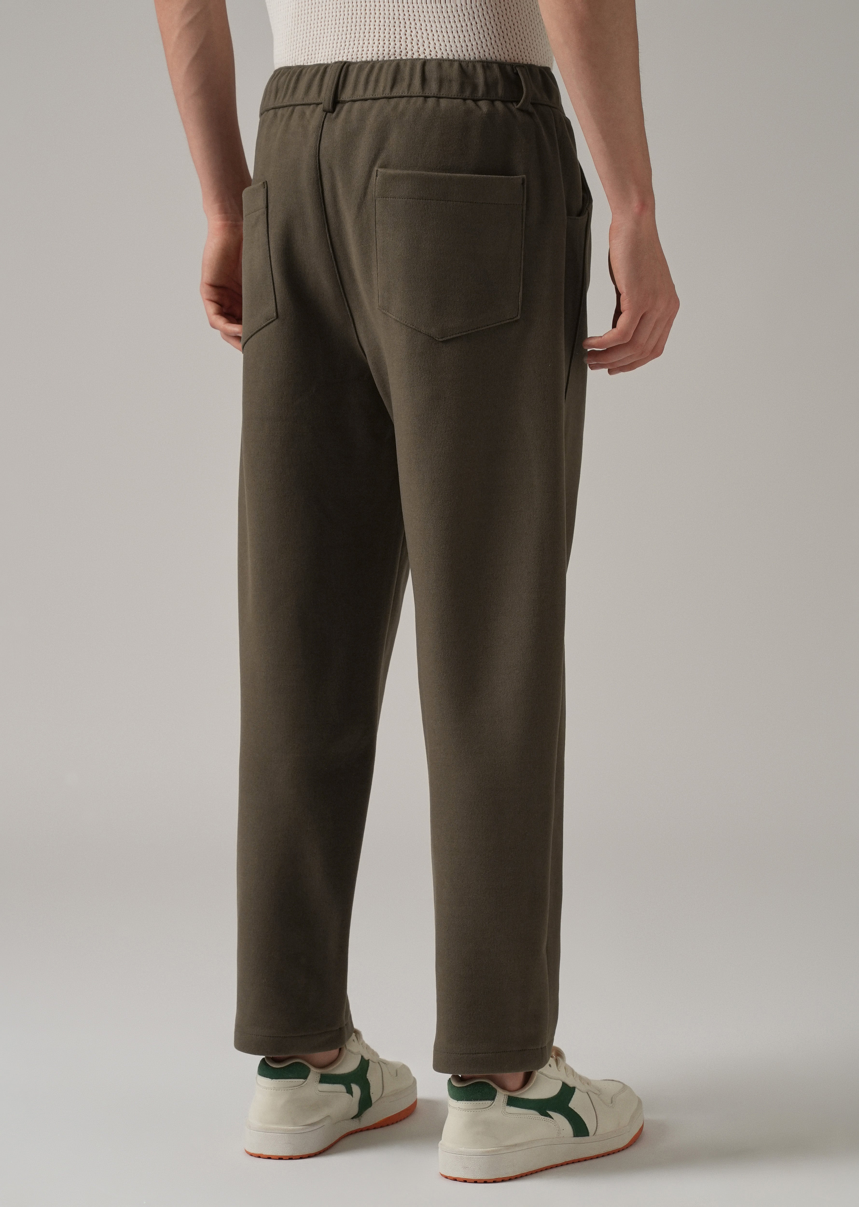 Brown Pin Stripe Suede Pant