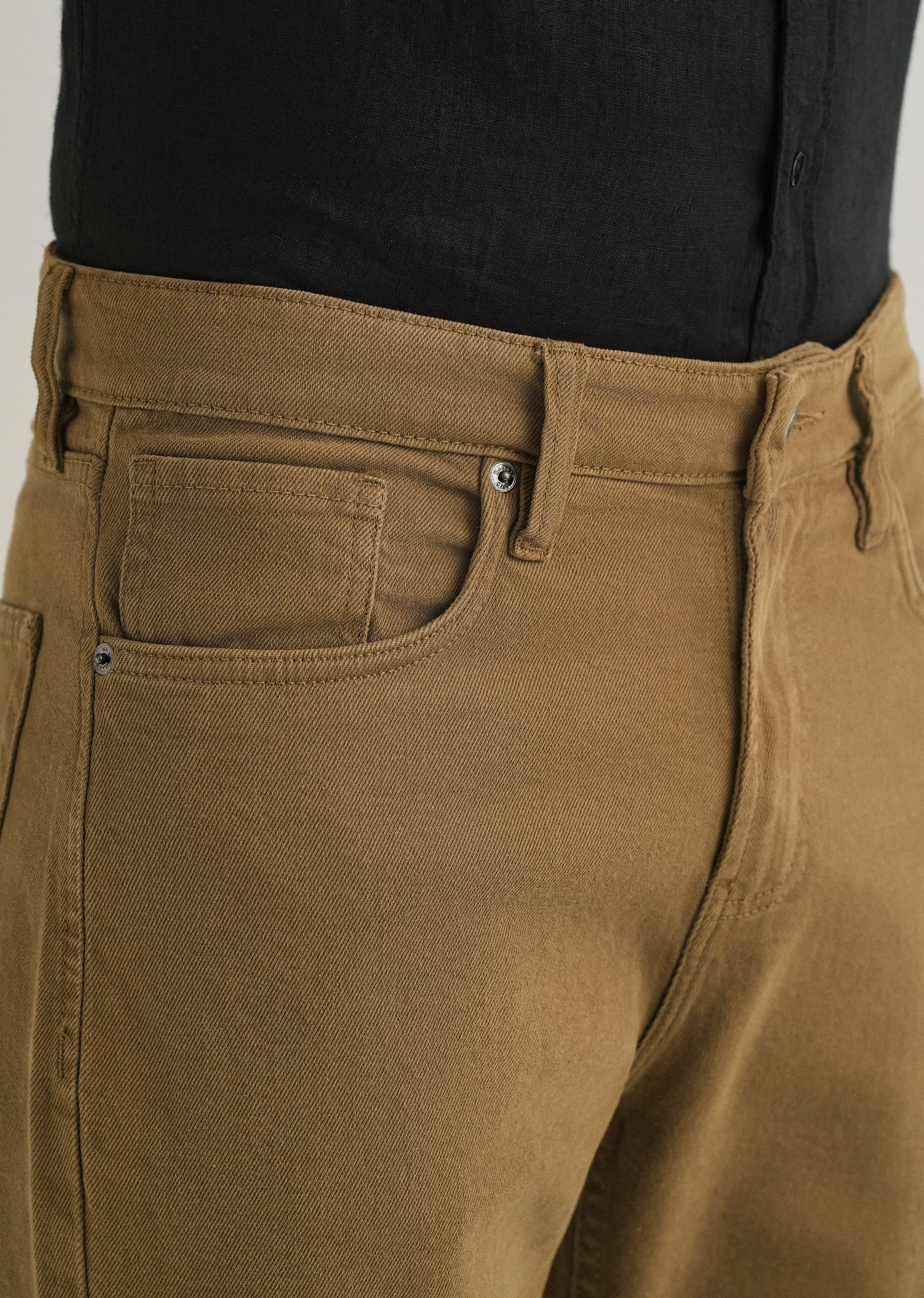 Brown Regular Fit Denim