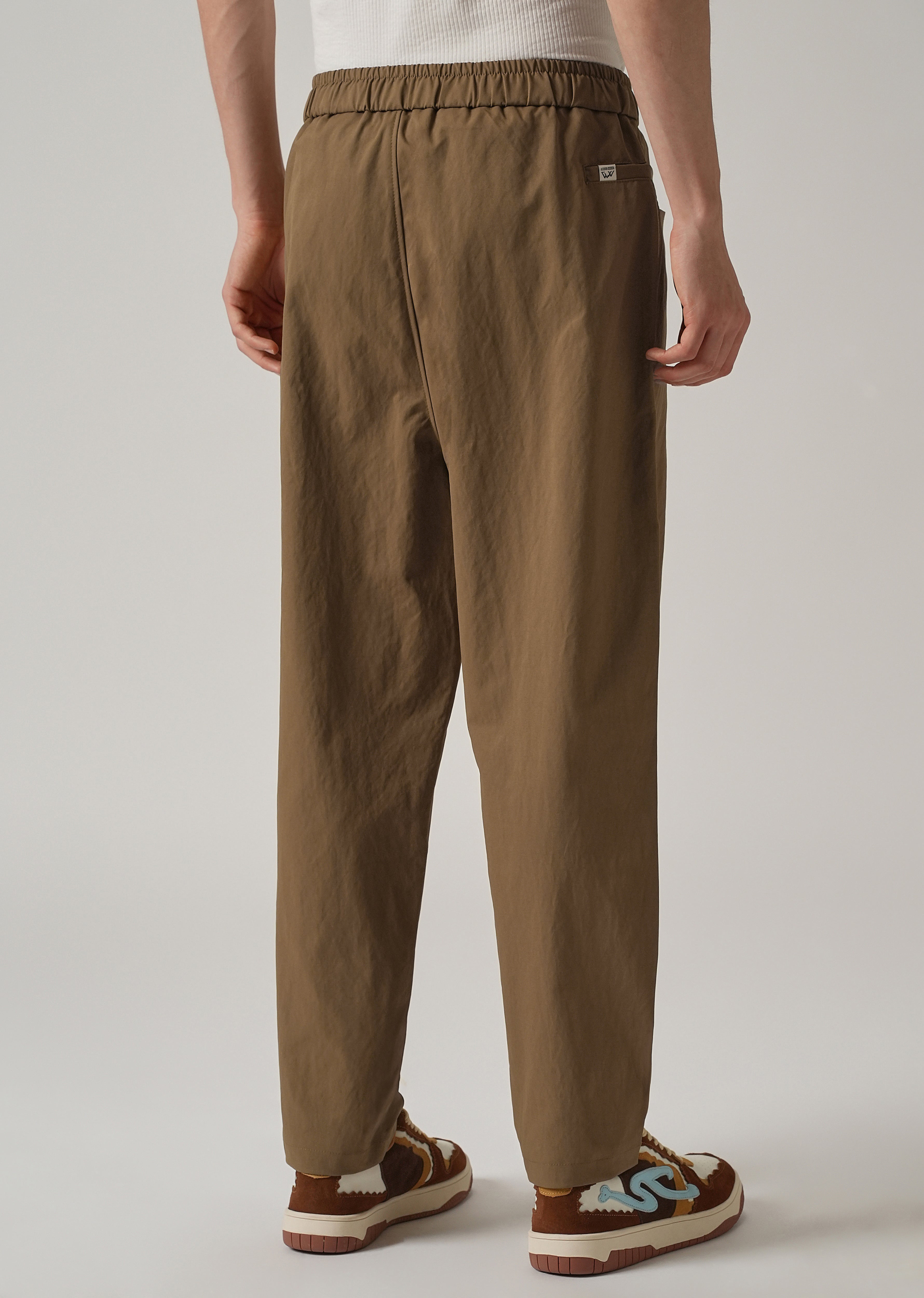 Brown Twill Relaxed Fit Pant