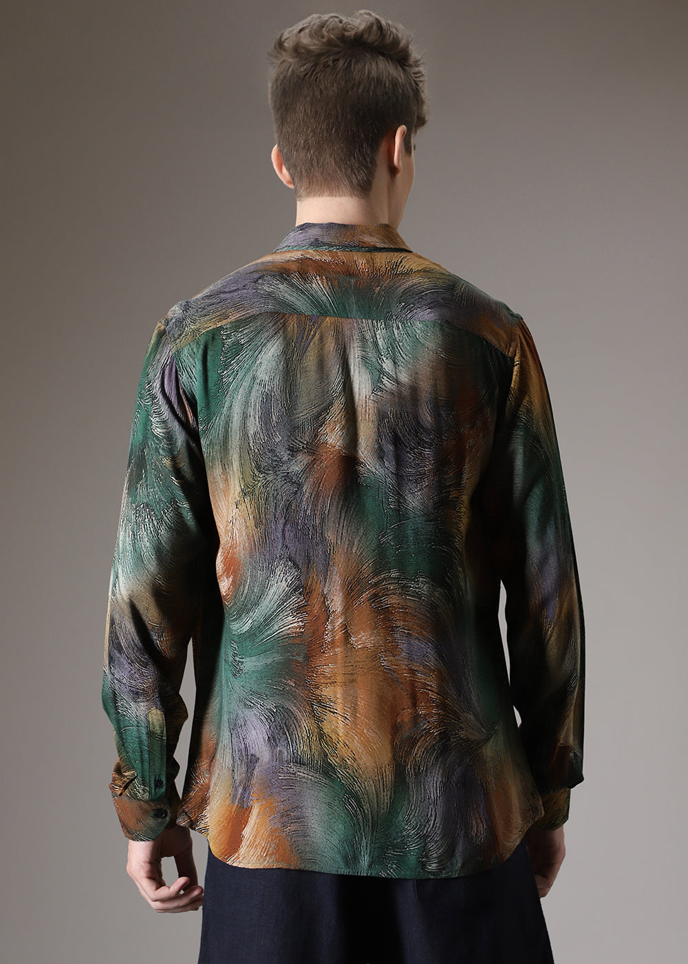 Brush Teal Feather Shirt