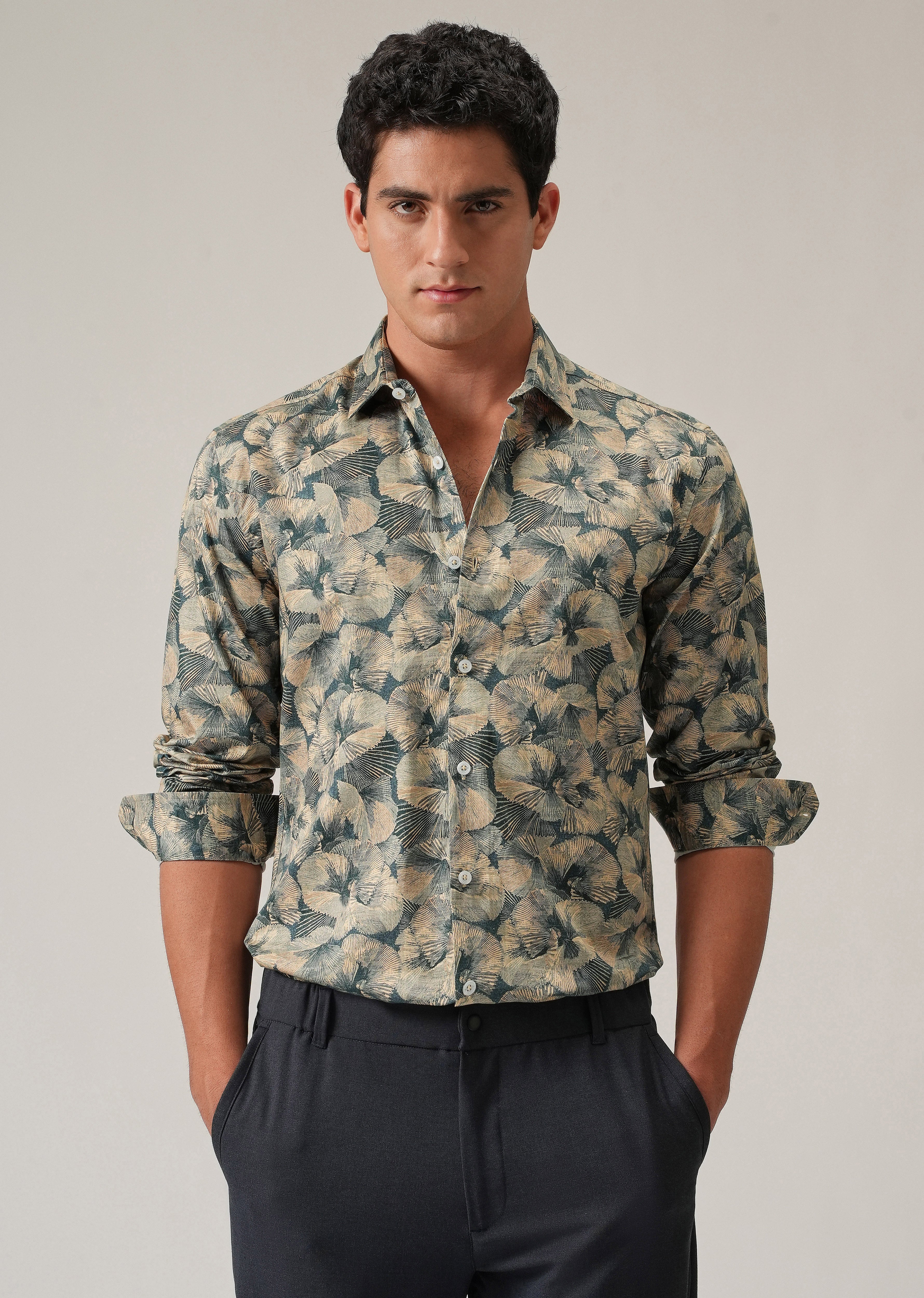 Brushstroke Circle Print Shirt