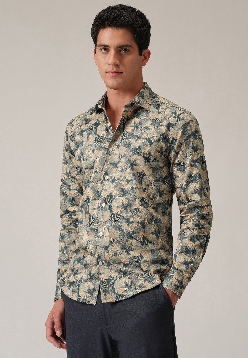 Brushstroke Circle Print Shirt