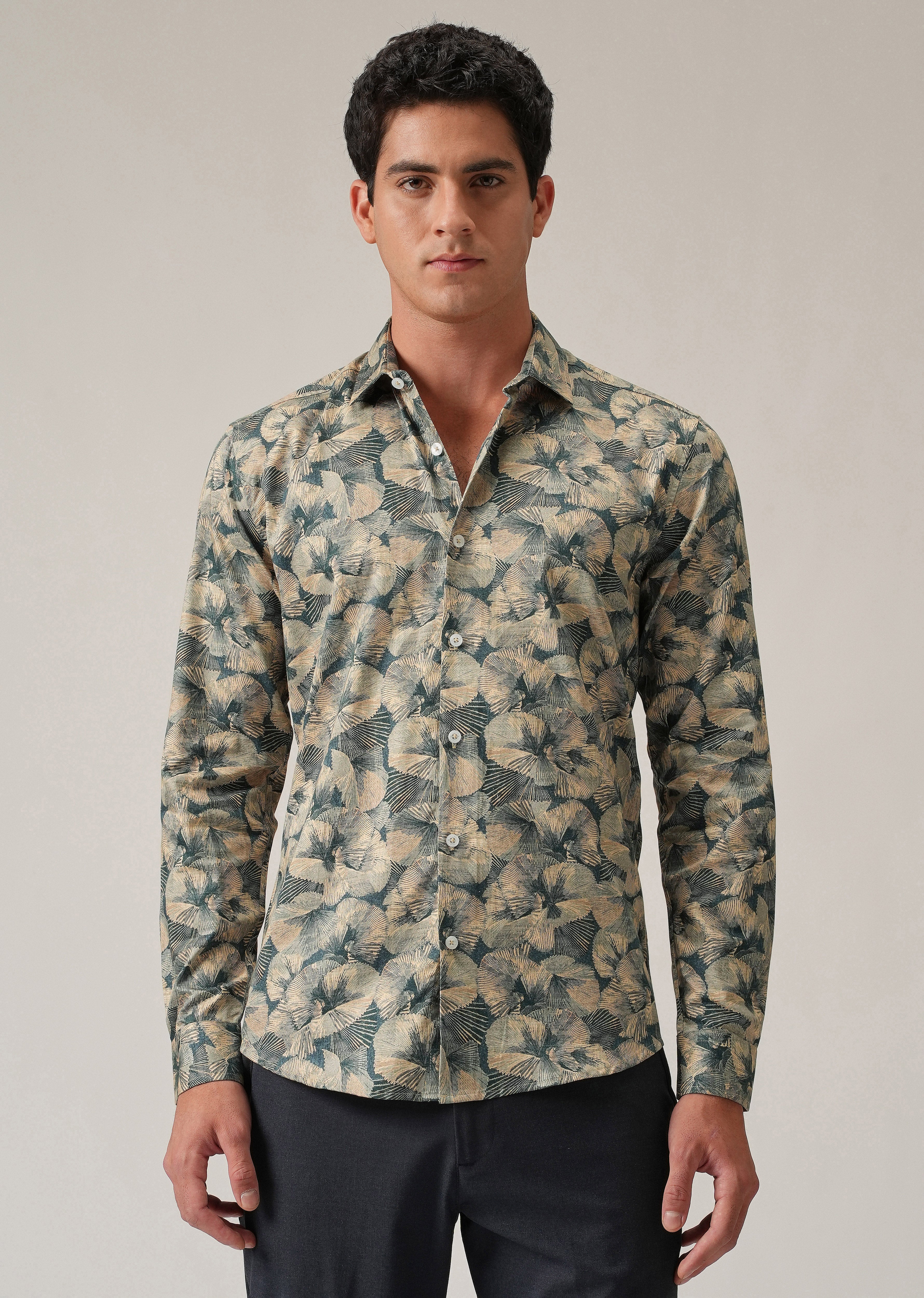 Brushstroke Circle Print Shirt