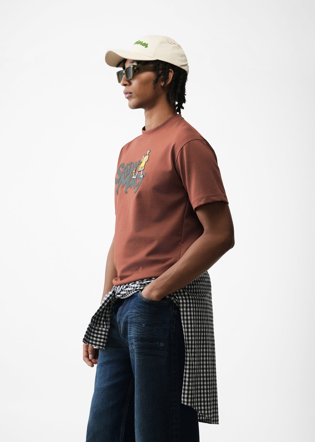 Burnt Brick Rubber Print T-shirt
