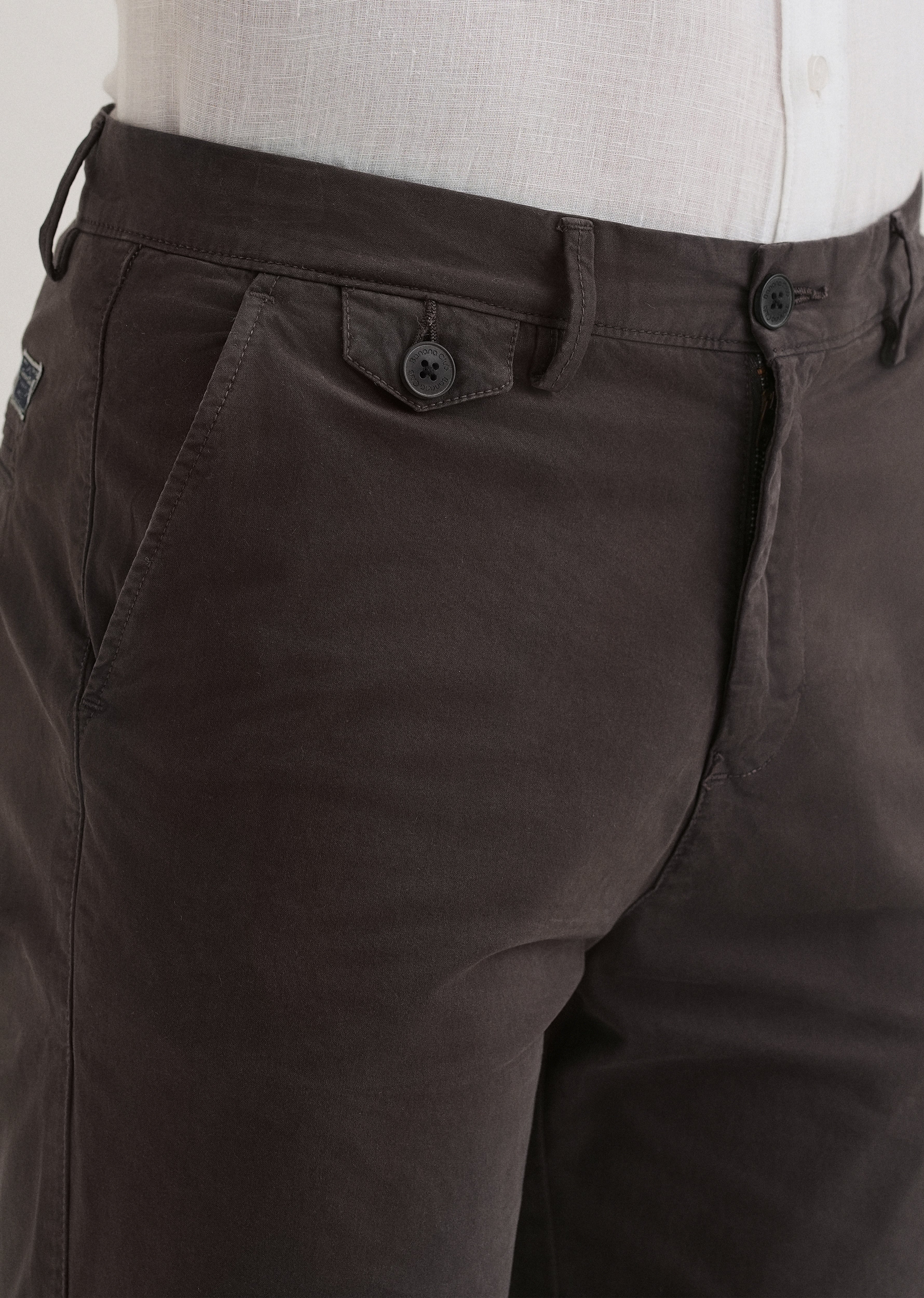 Burnt Brown Cotton Shorts