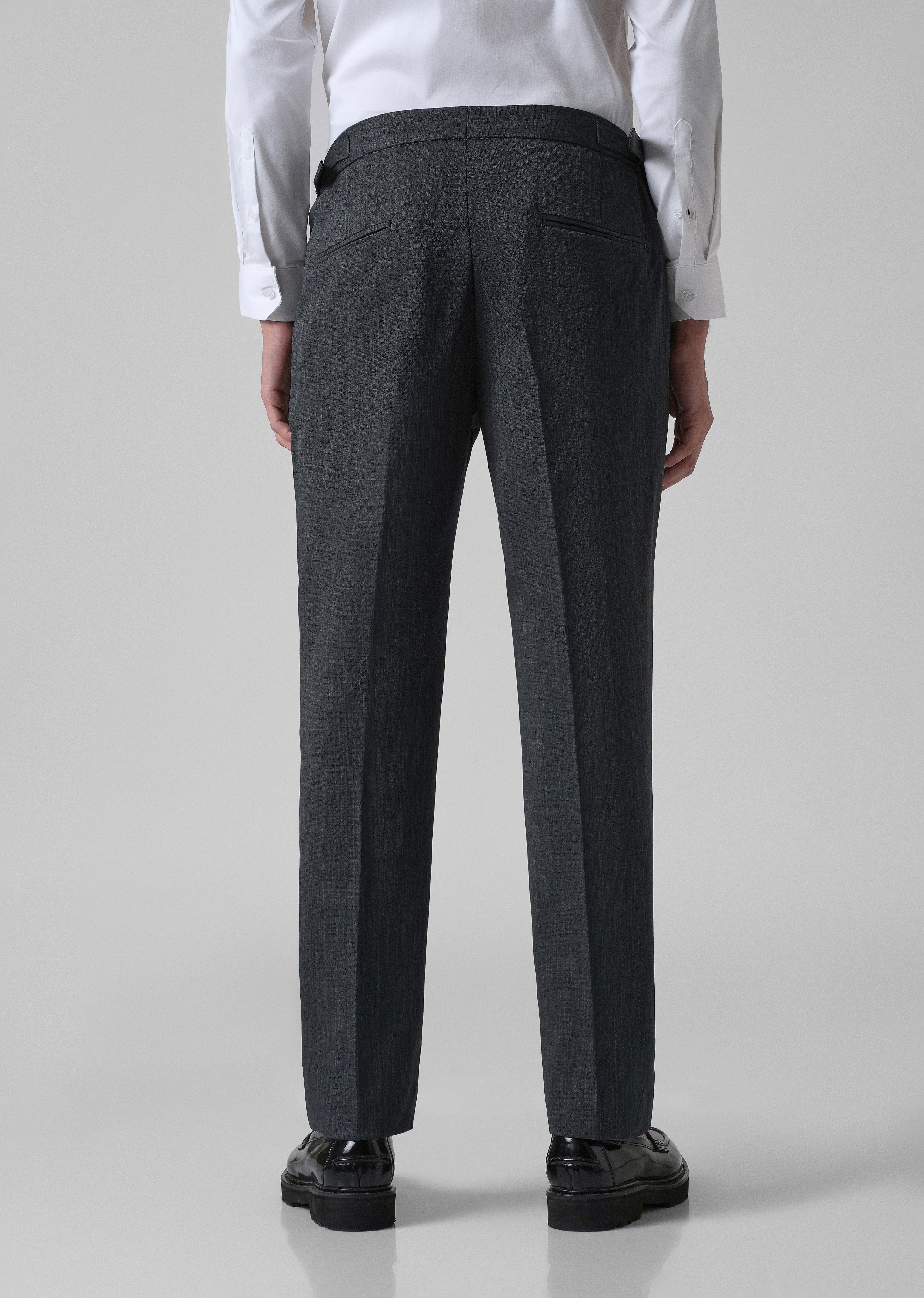 Burnt Grey Pleated Gurkha Pant