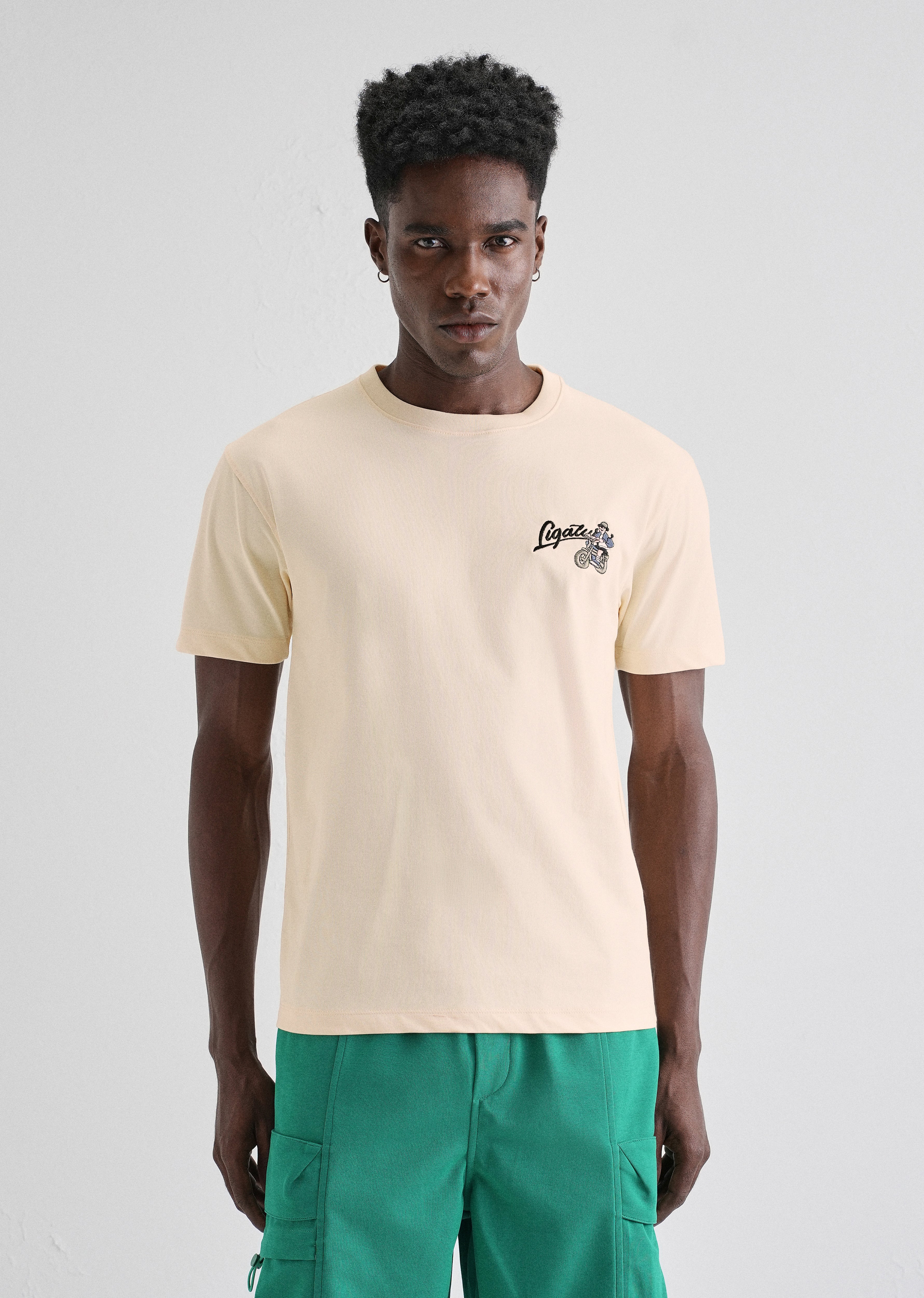 Butter Cream Back Printed T-shirt