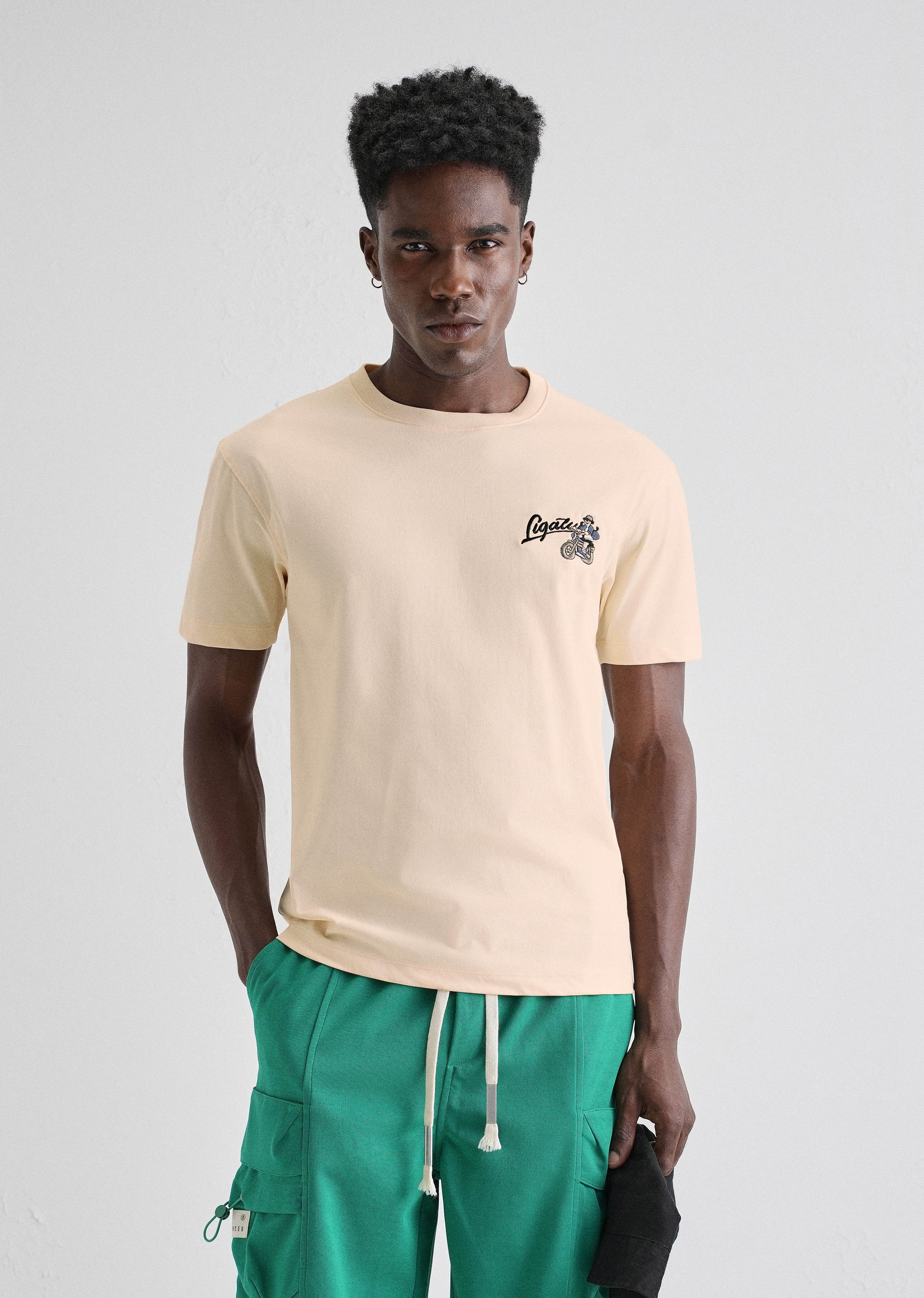 Butter Cream Back Printed T-shirt