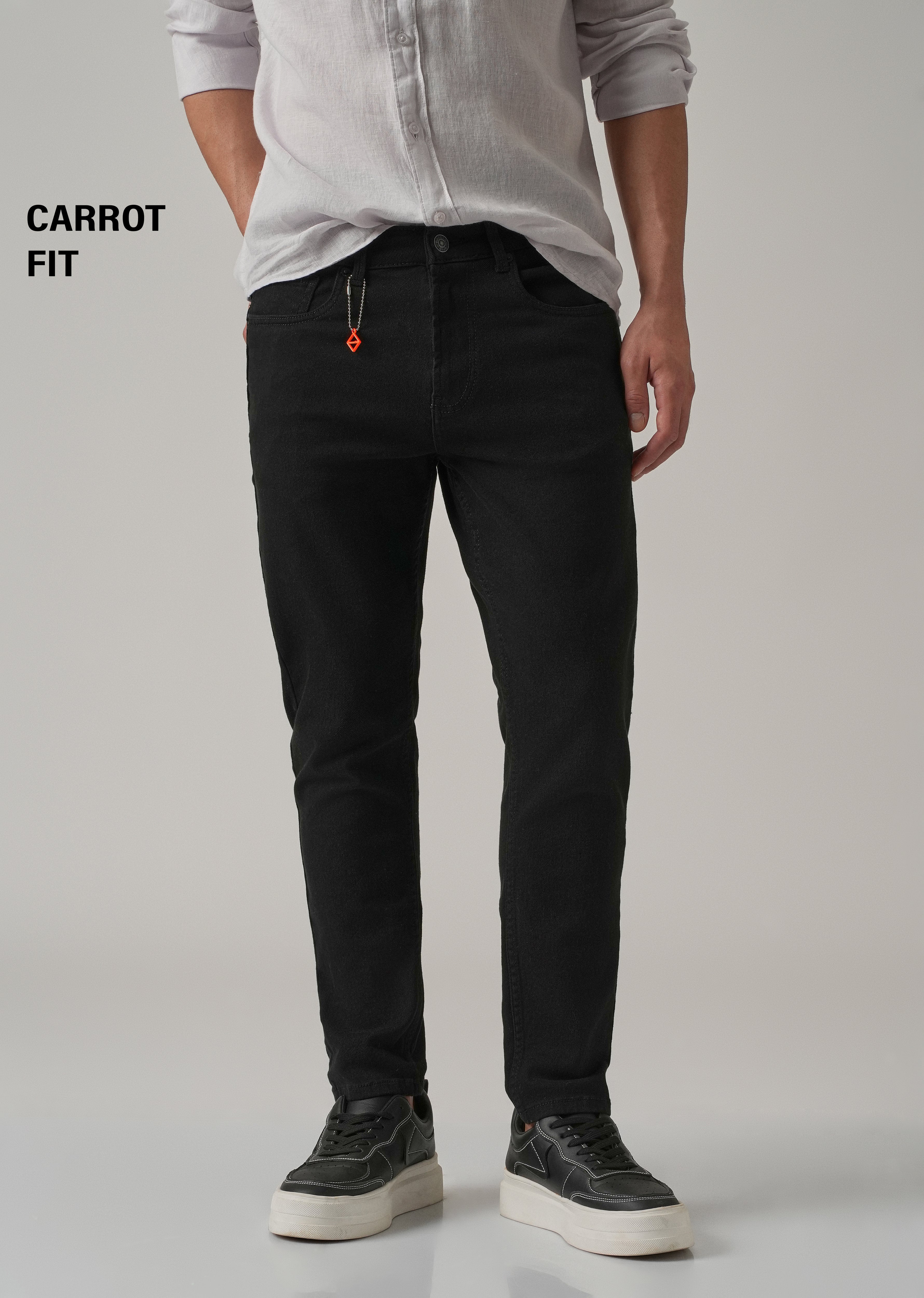 Carrot Fit Black Denim