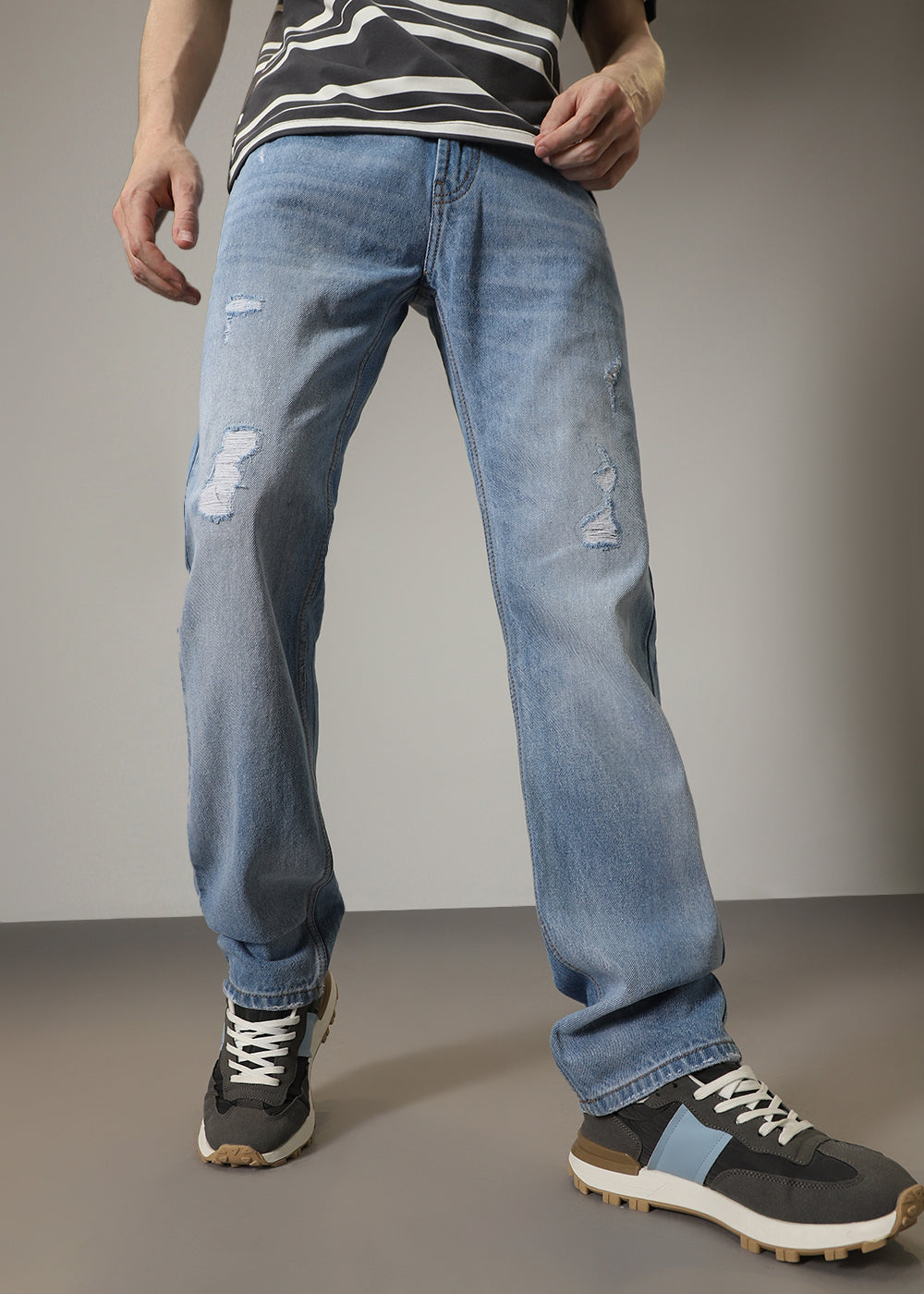 Carter Ribbed Blue Straight fit Jeans