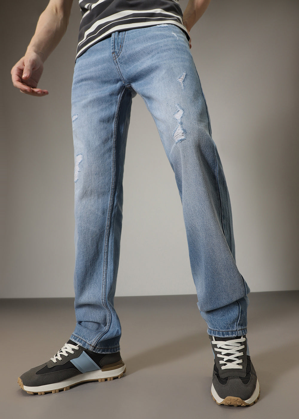 Carter Ribbed Blue Straight fit Jeans