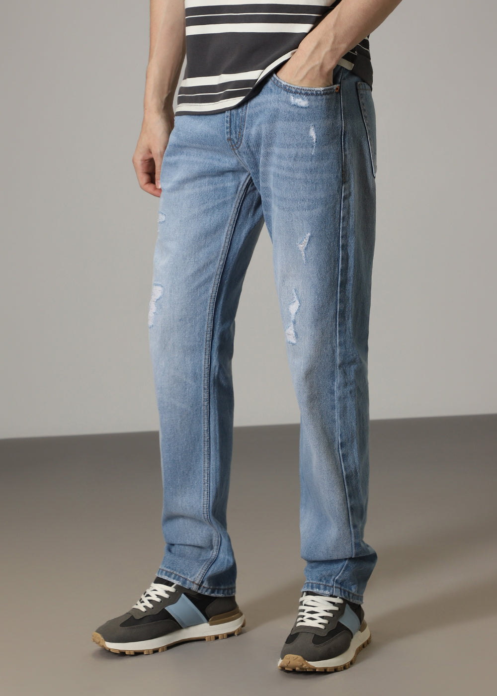 Carter Ribbed Blue Straight fit Jeans