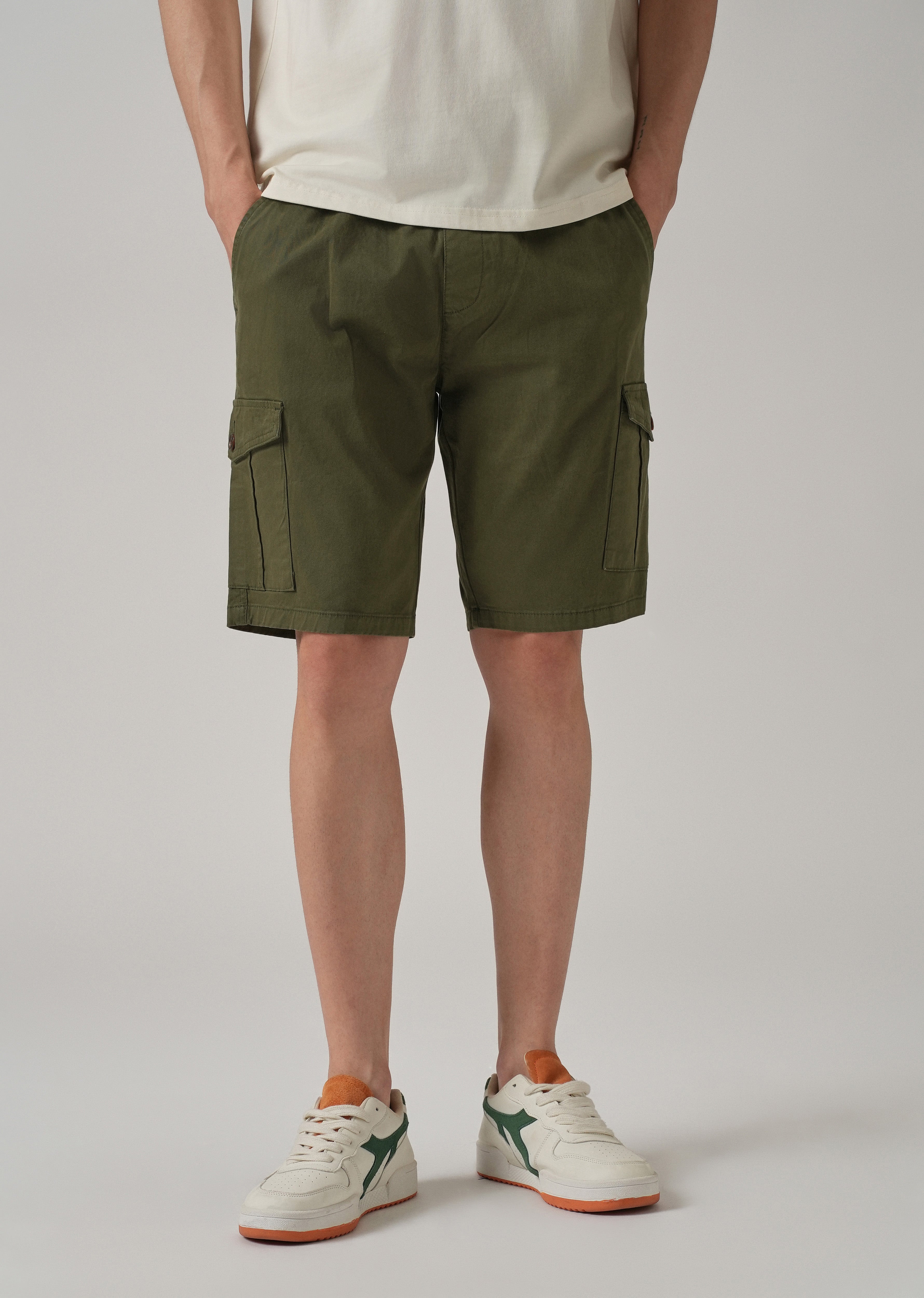 Castleton Green Cotton Cargo Shorts