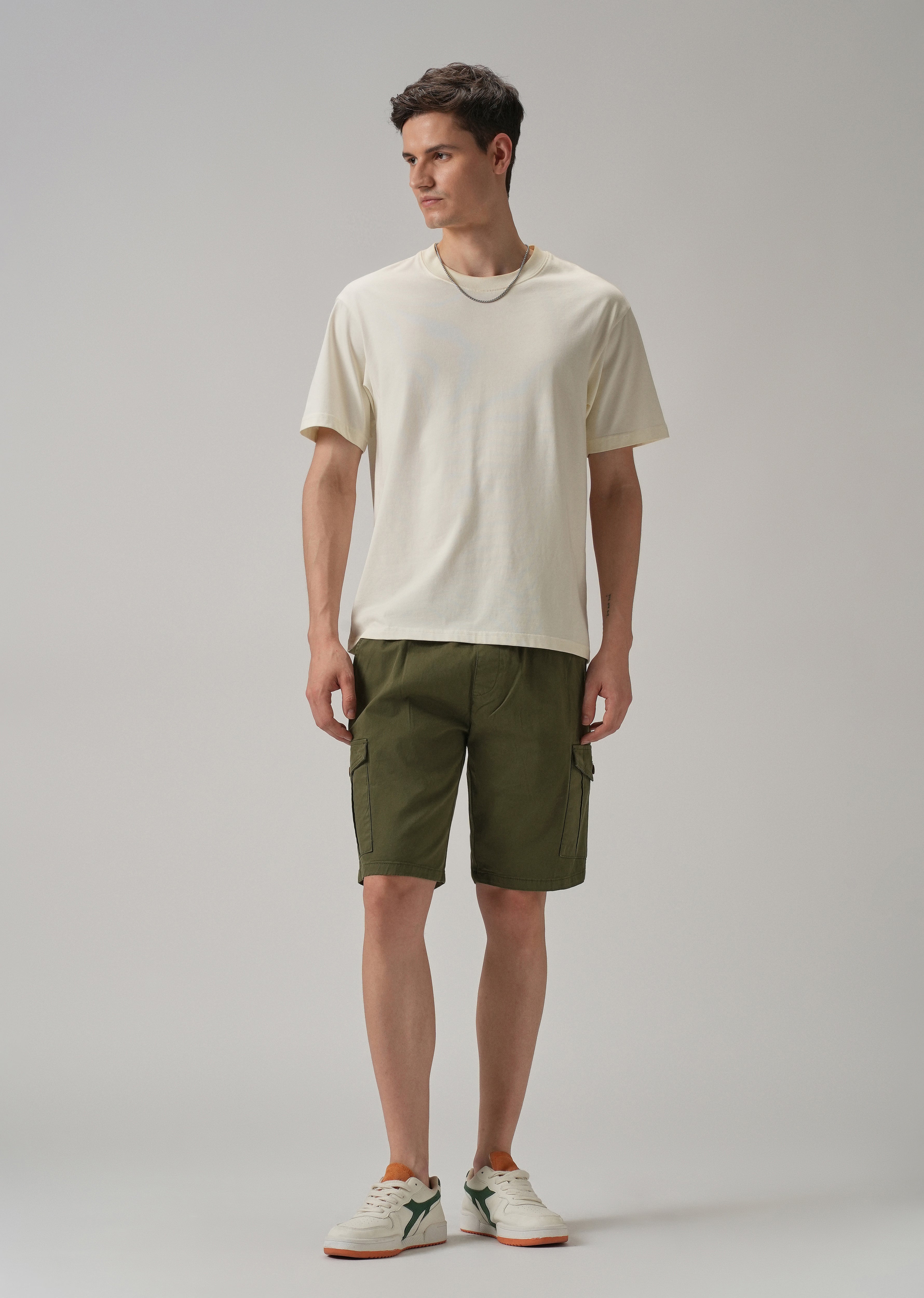 Castleton Green Cotton Cargo Shorts