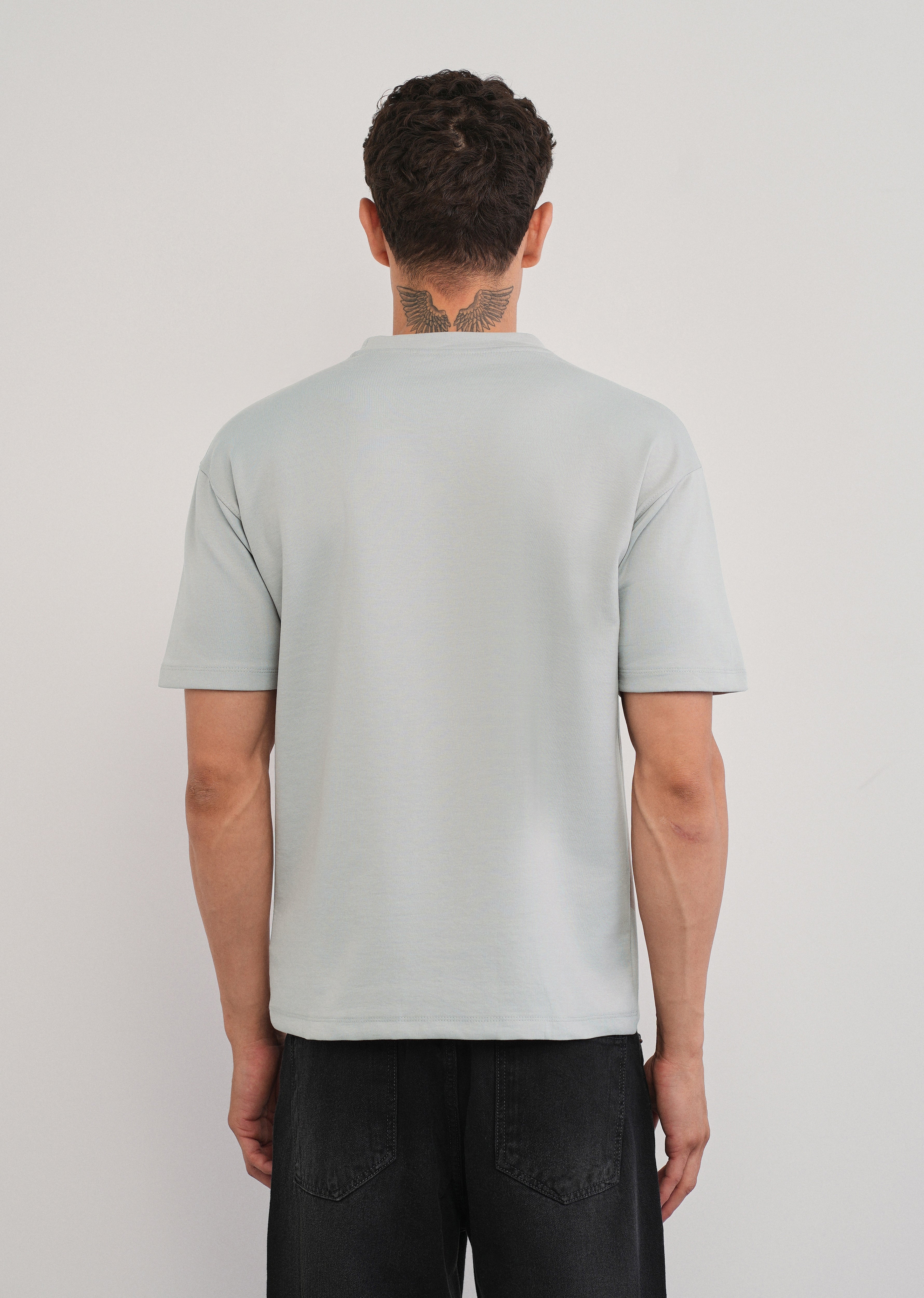 Light Grey Rubber Print T-shirt