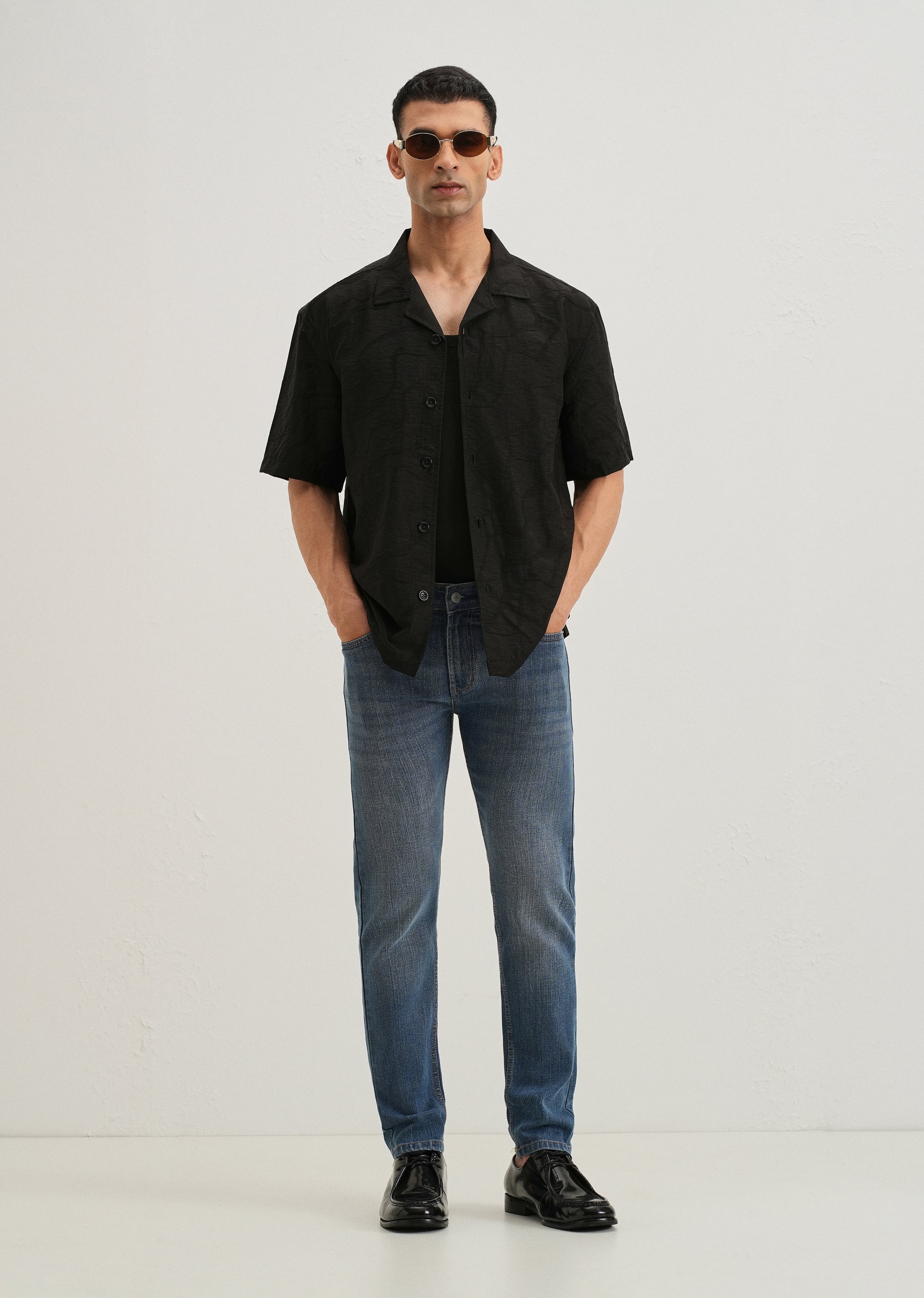 Cerulean Blue Slim Fit Jeans