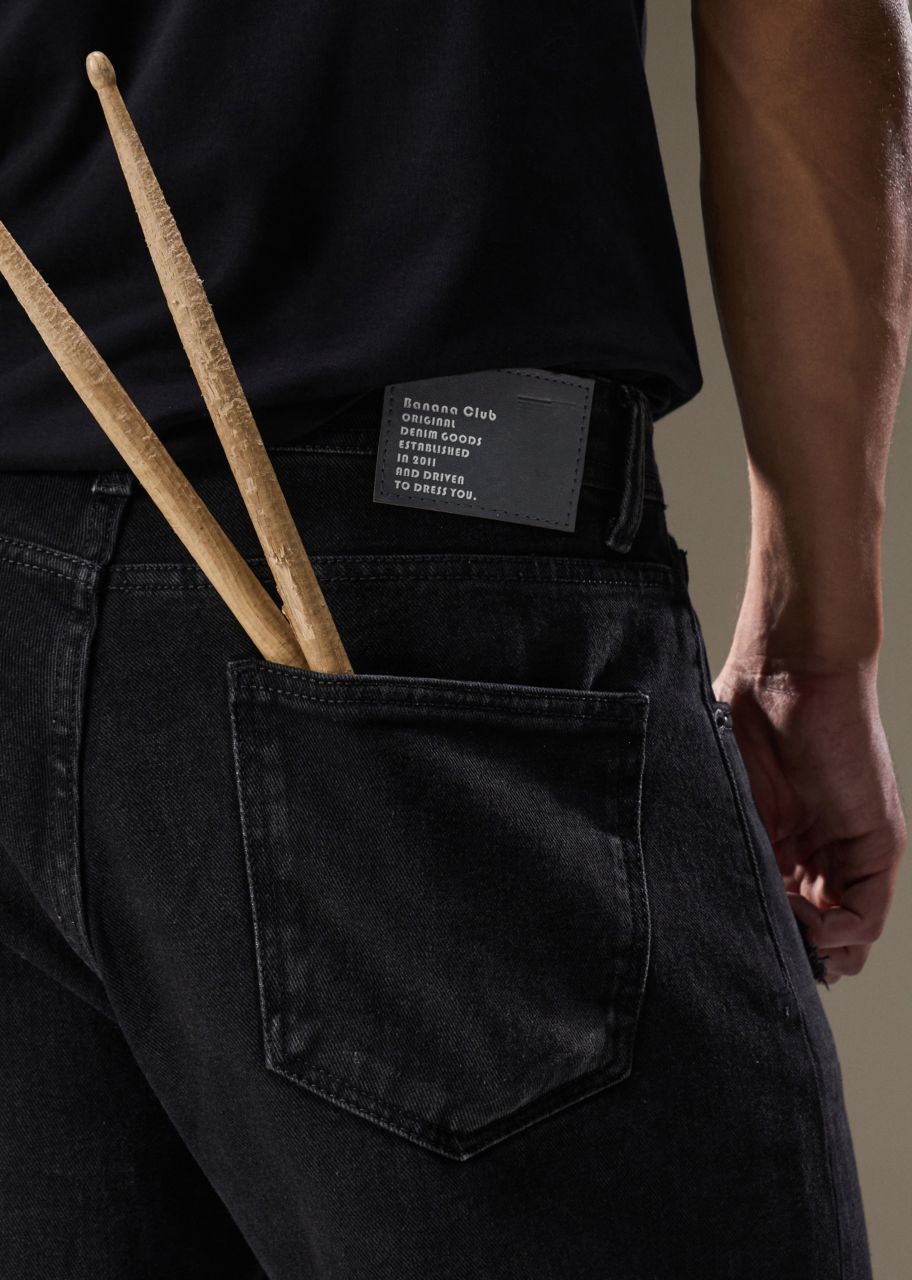 Charcoal Black Super Baggy Jeans