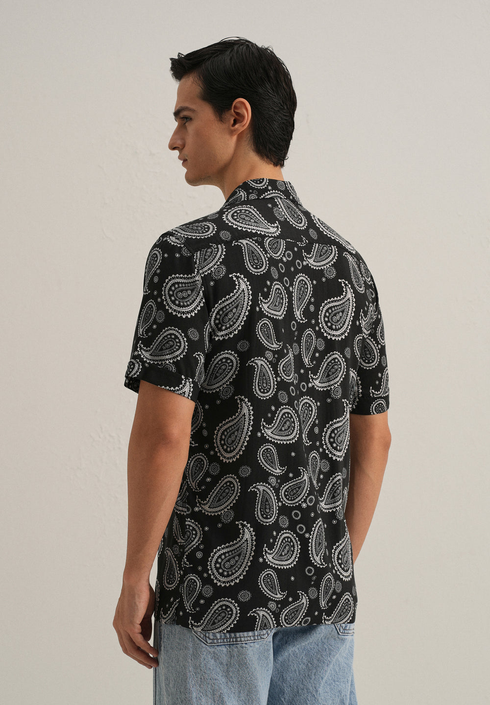 Charcoal Paisley Print