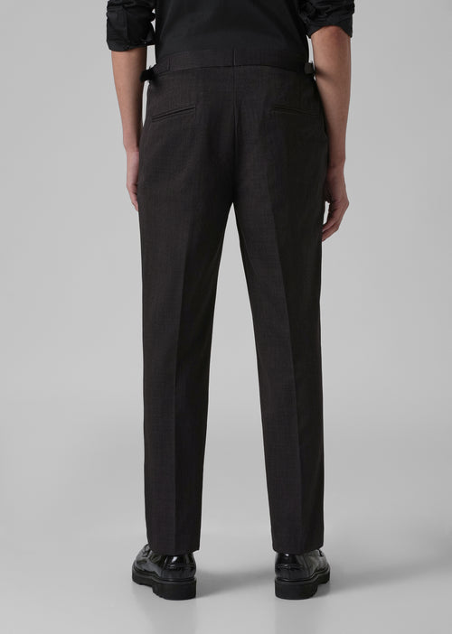 Chocolate Brown Pleated Gurkha Pant