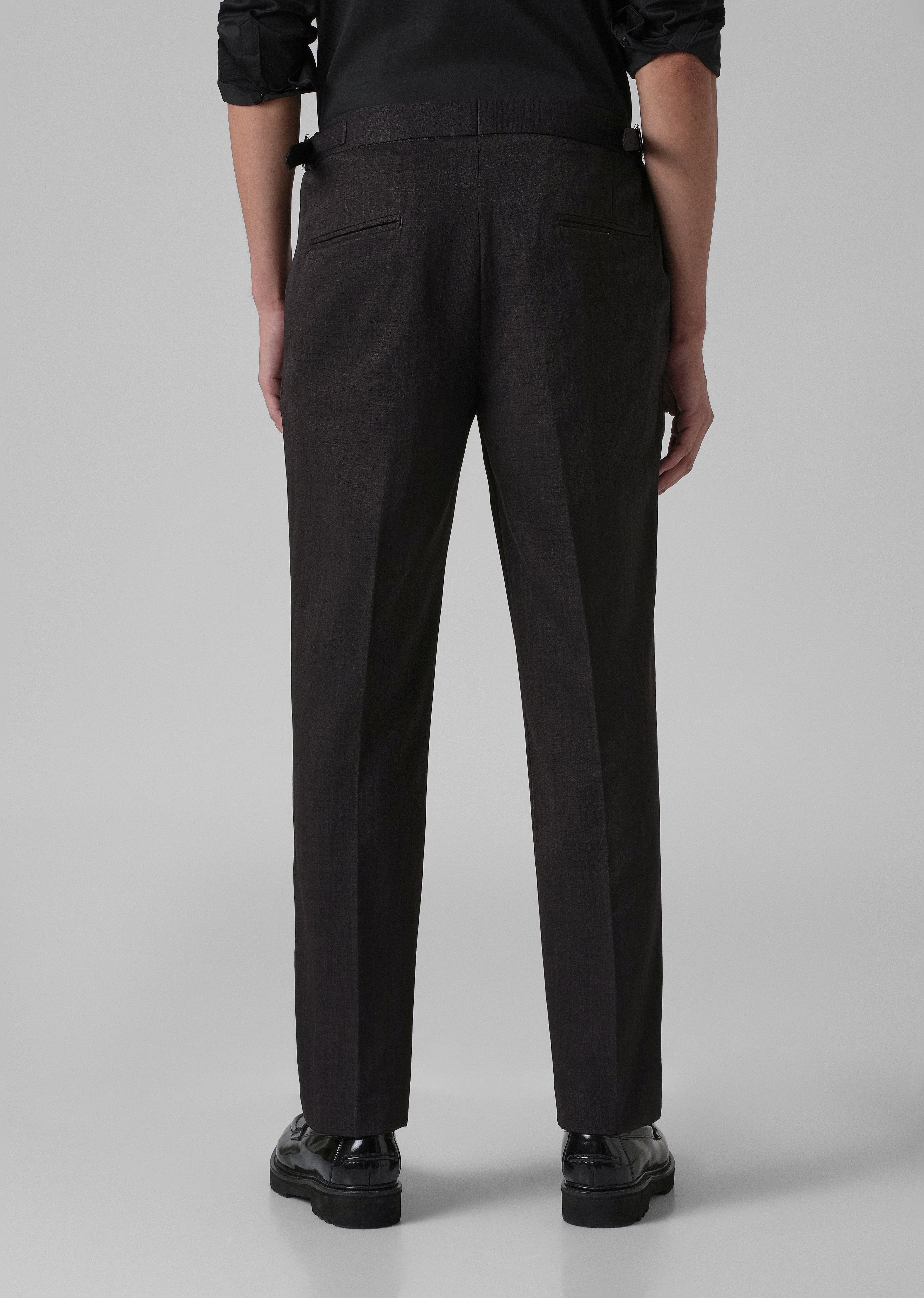 Chocolate Brown Pleated Gurkha Pant