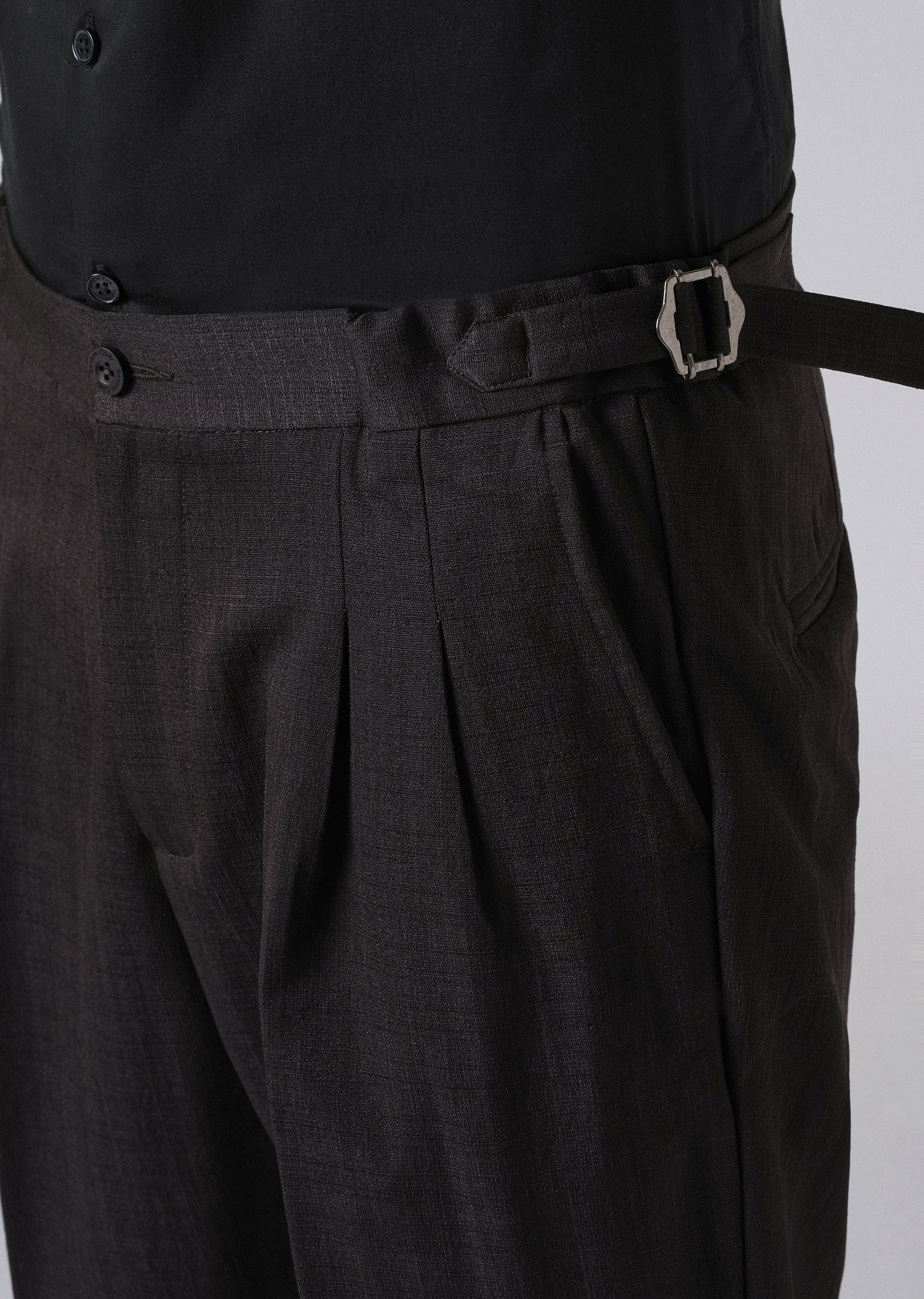 Chocolate Brown Pleated Gurkha Pant