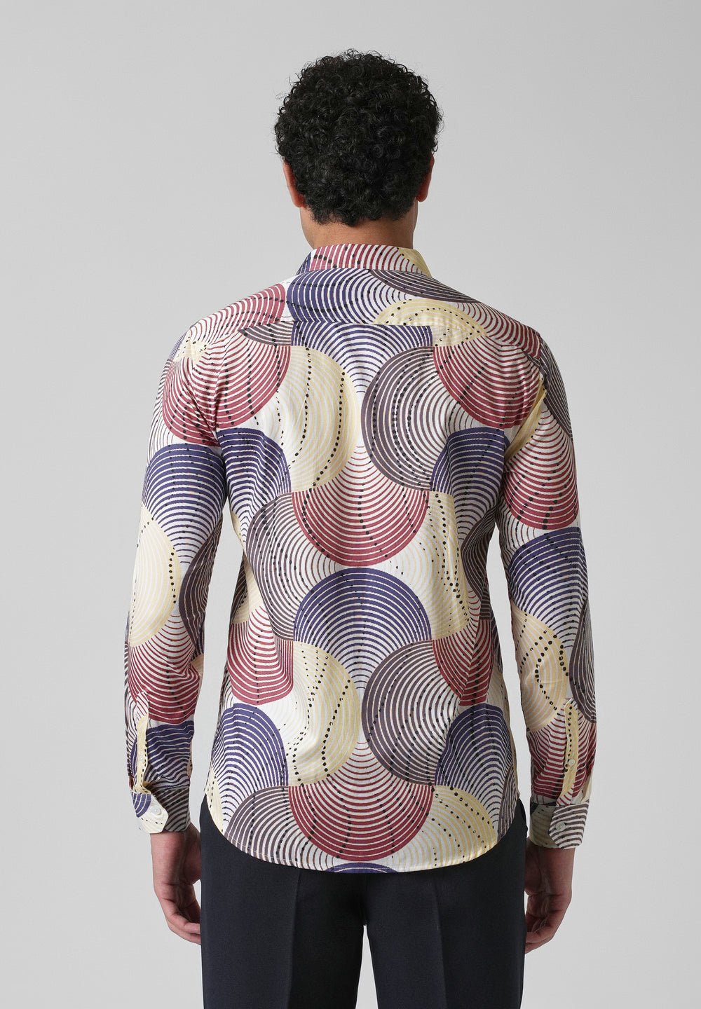 Circular Print Full-Sleeves Shirt