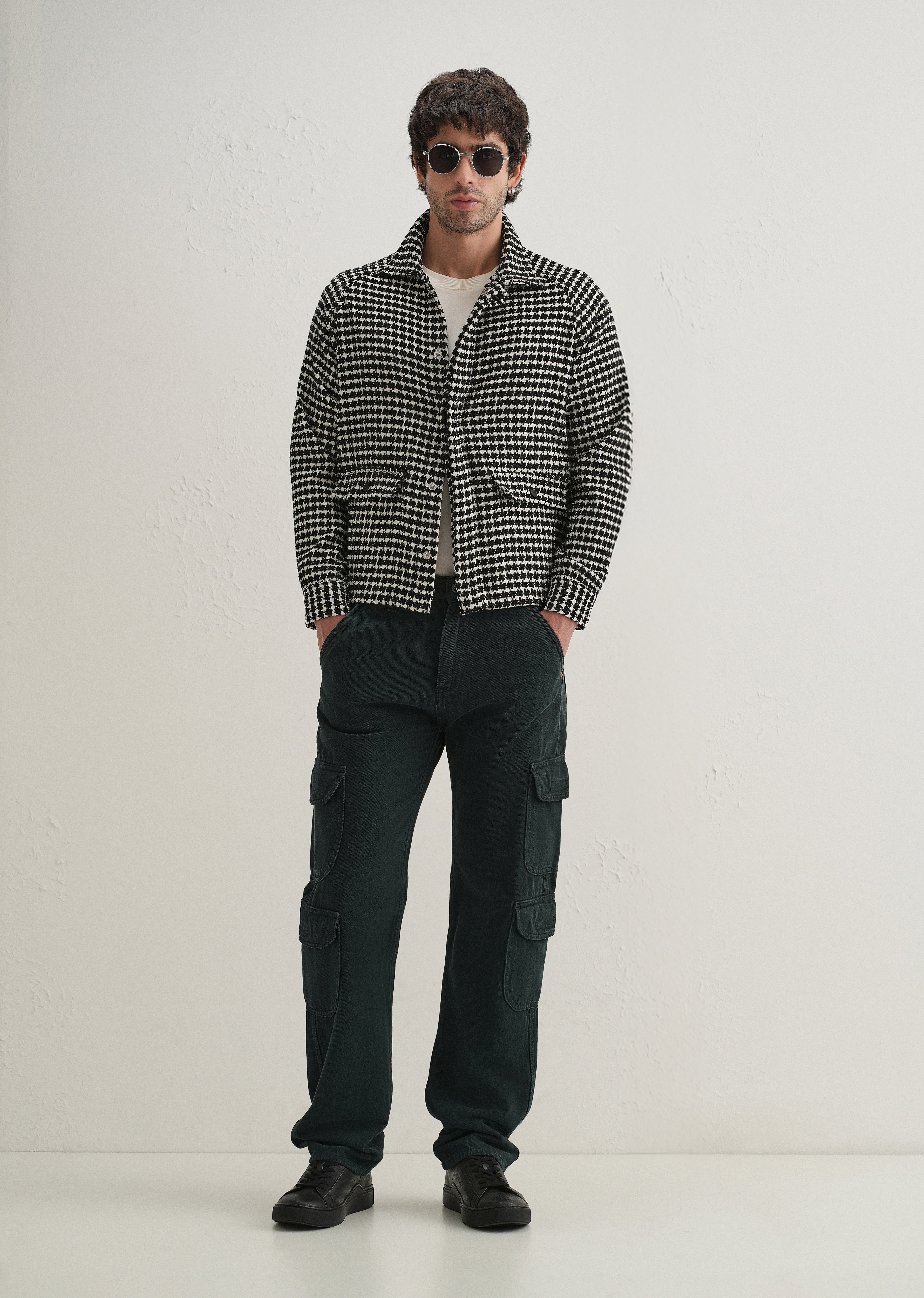 Classic Black Houndstooth Shacket