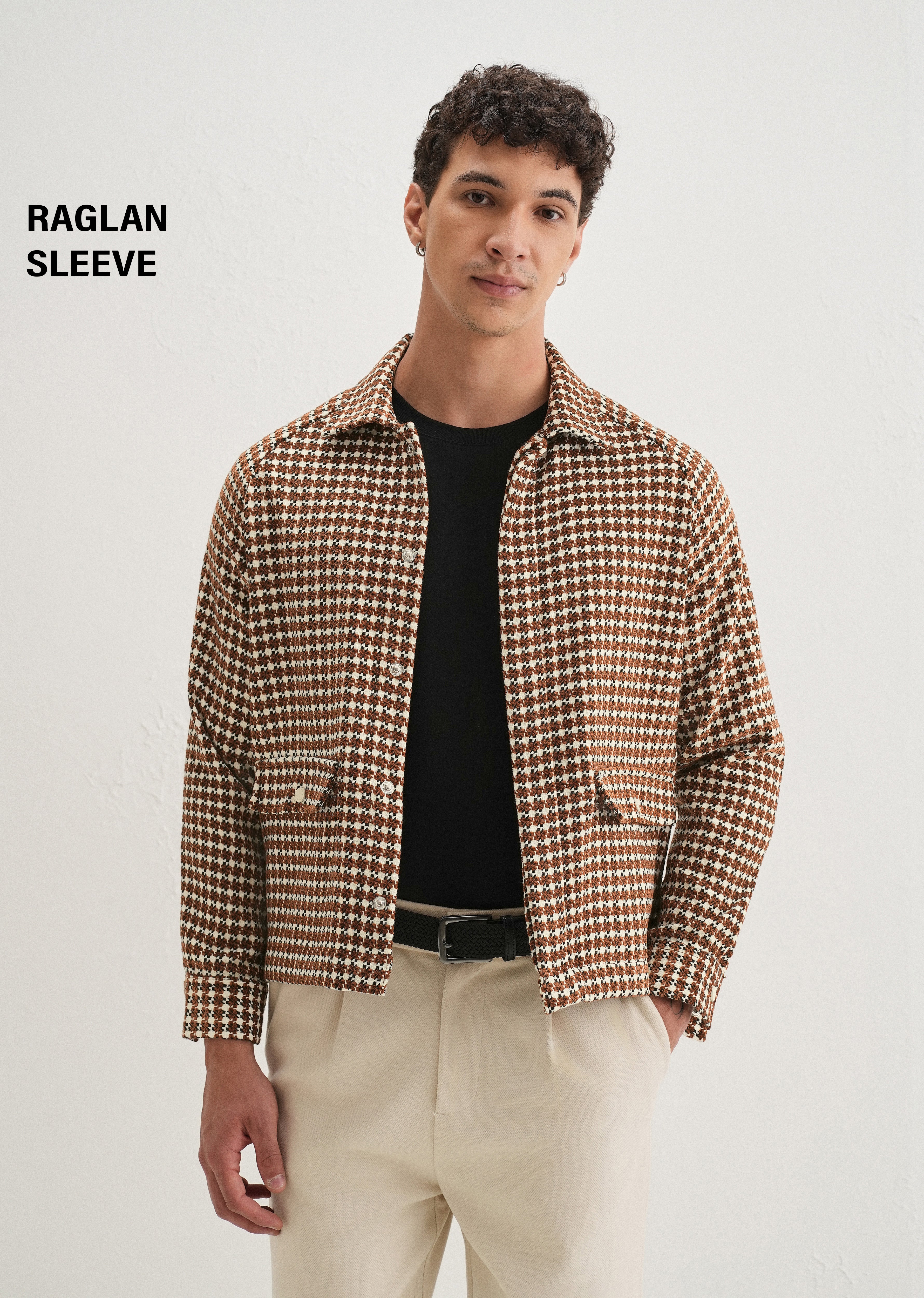 Classic Brown Houndstooth Shacket