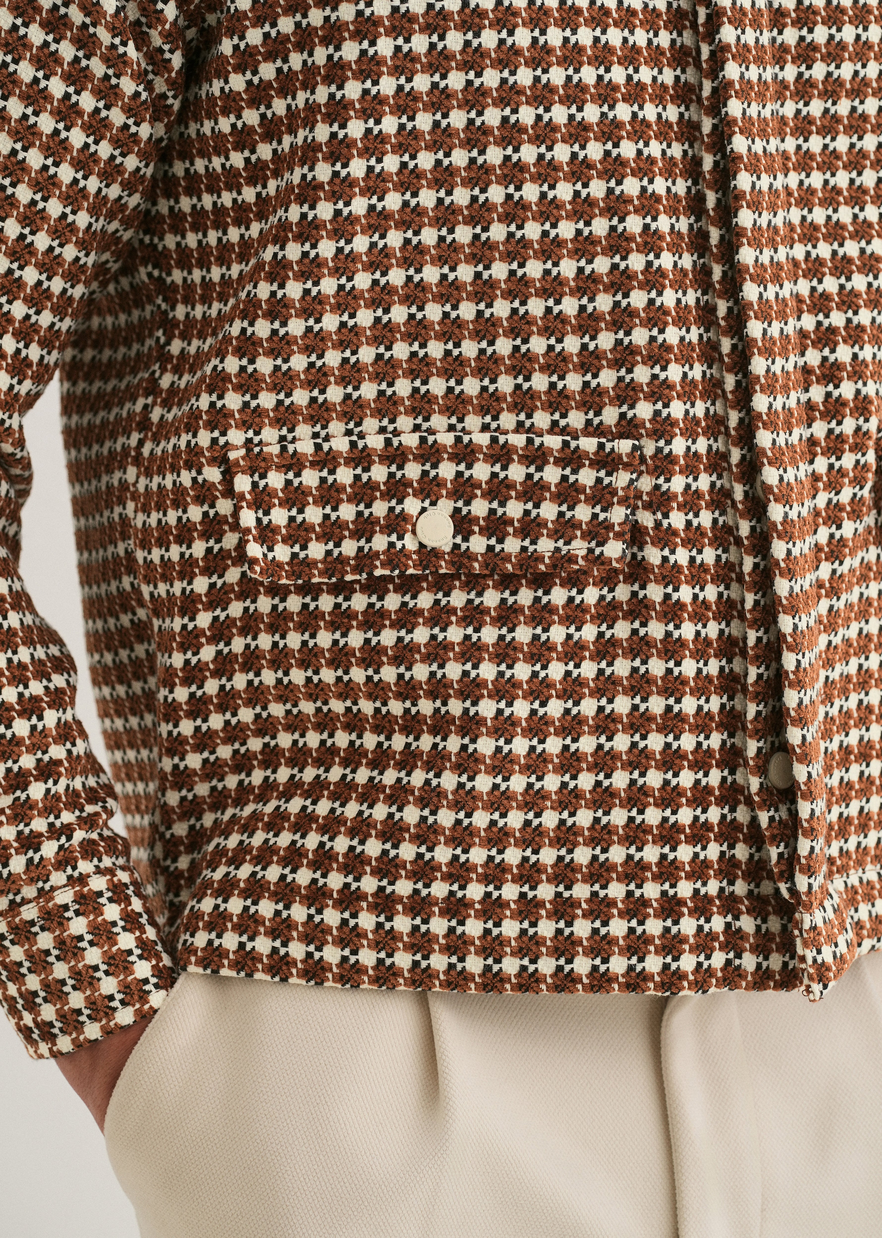 Classic Brown Houndstooth Shacket