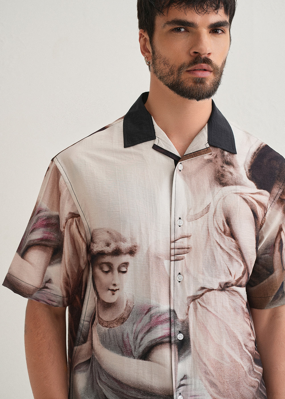 Classic Portrait Placement Print Shirt