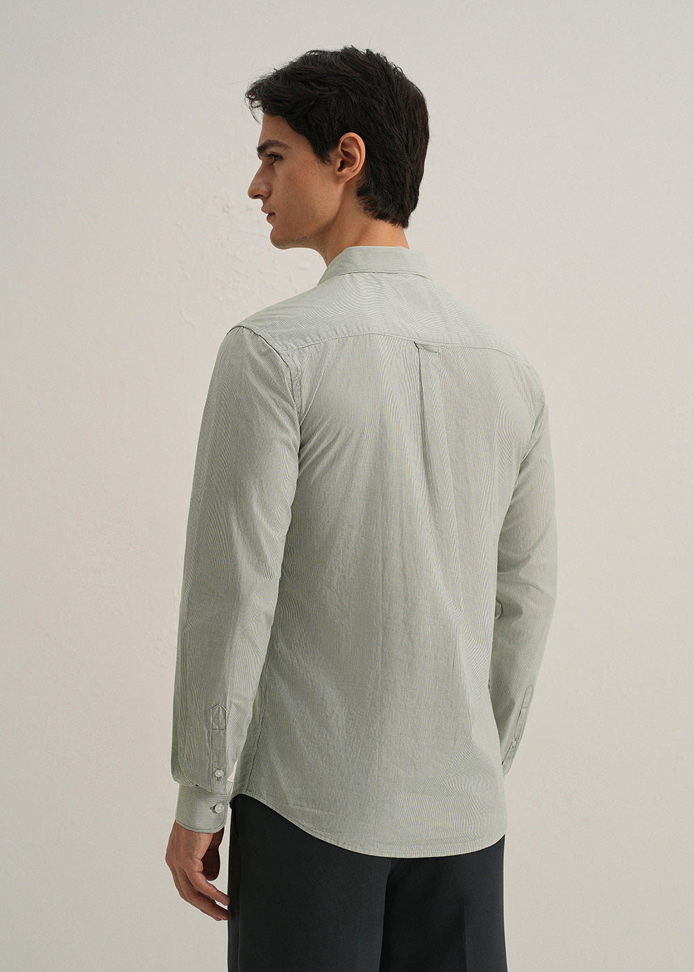 Clover Green Pin Striped Shirt