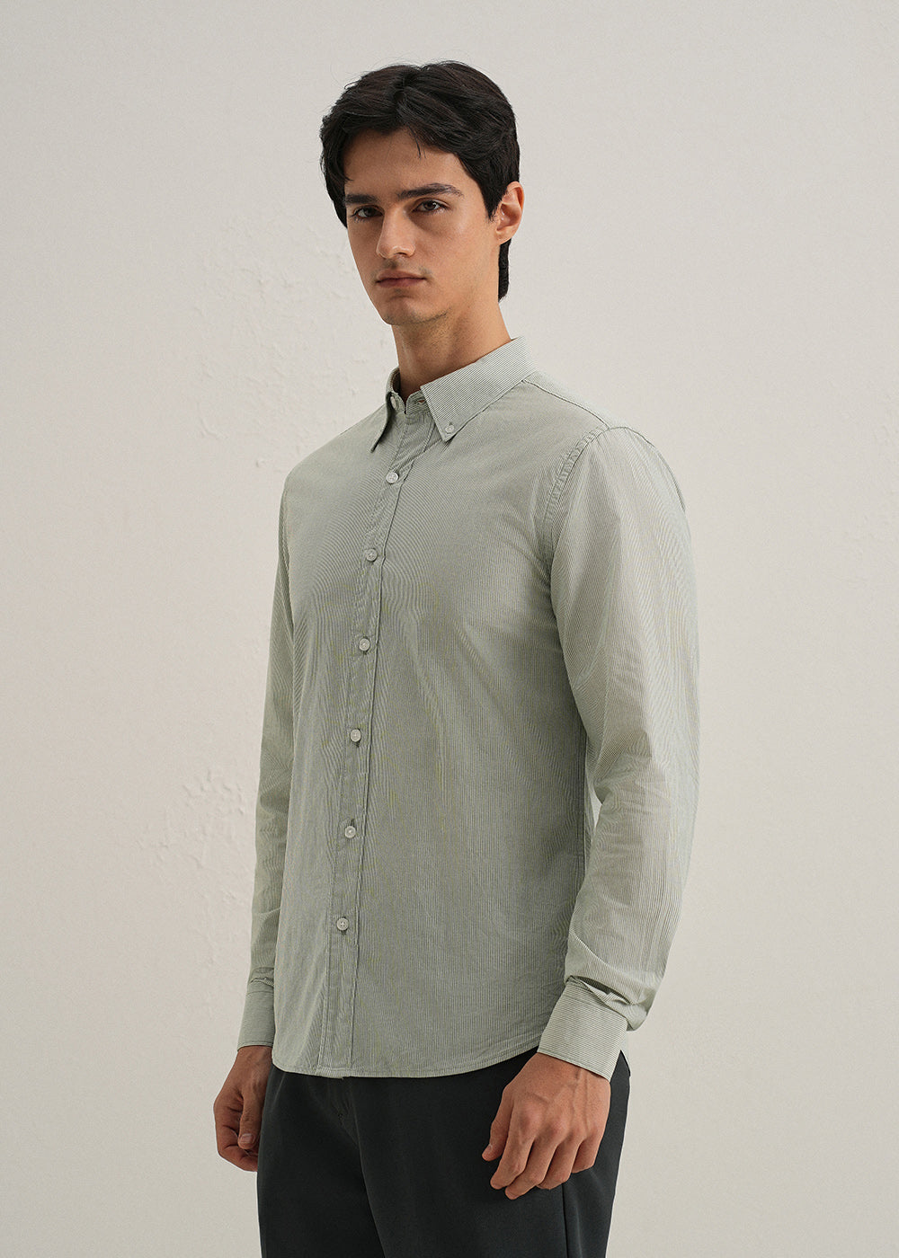 Clover Green Pin Striped Shirt
