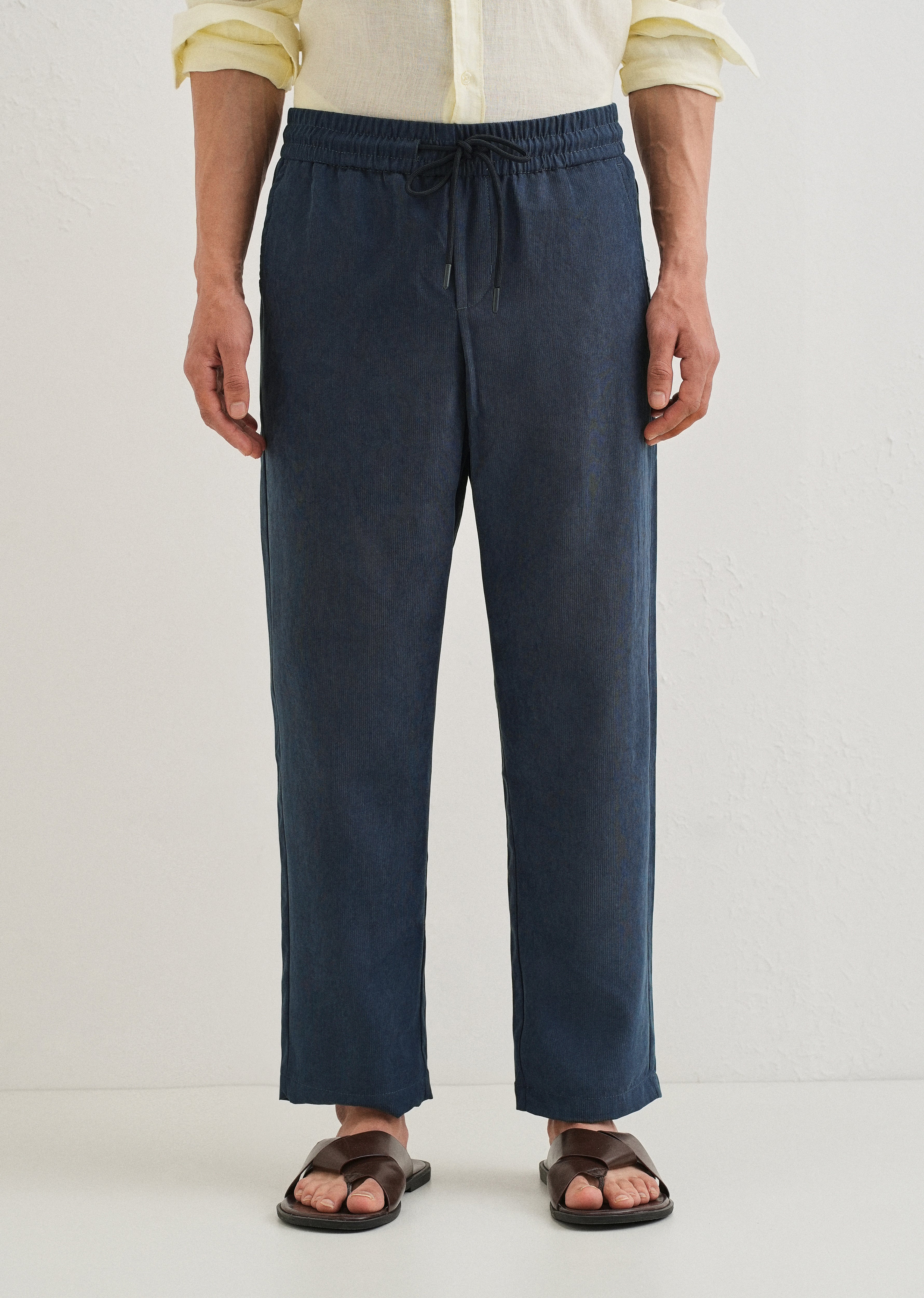 Cobalt Blue Pin Stripe Corduroy Pant