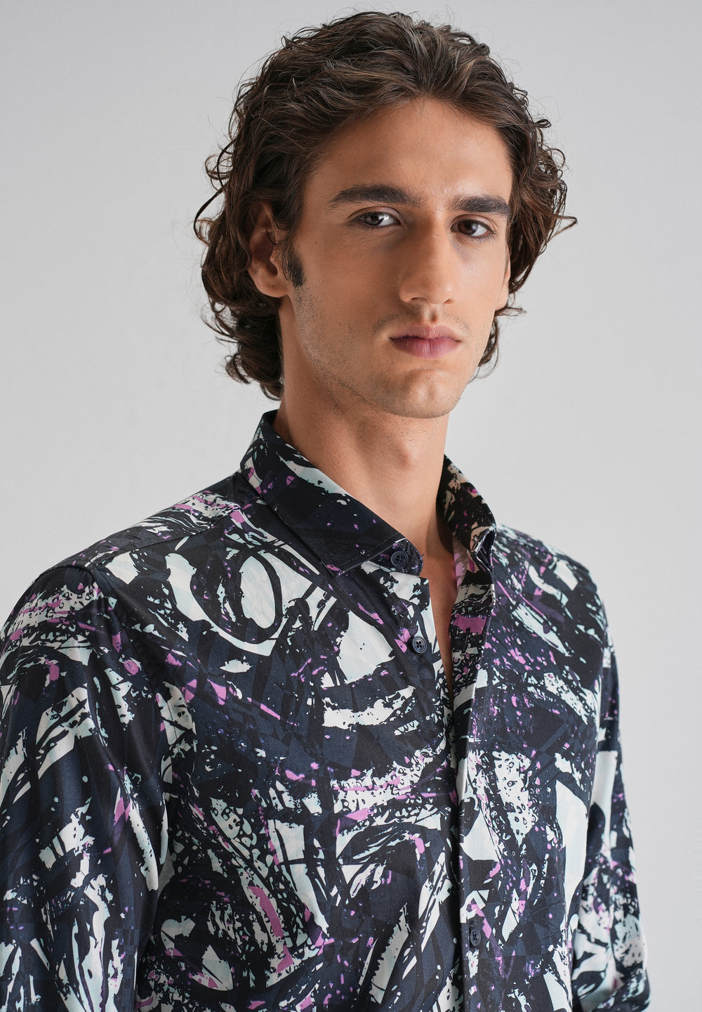 Contempory Marble Printed Shirt