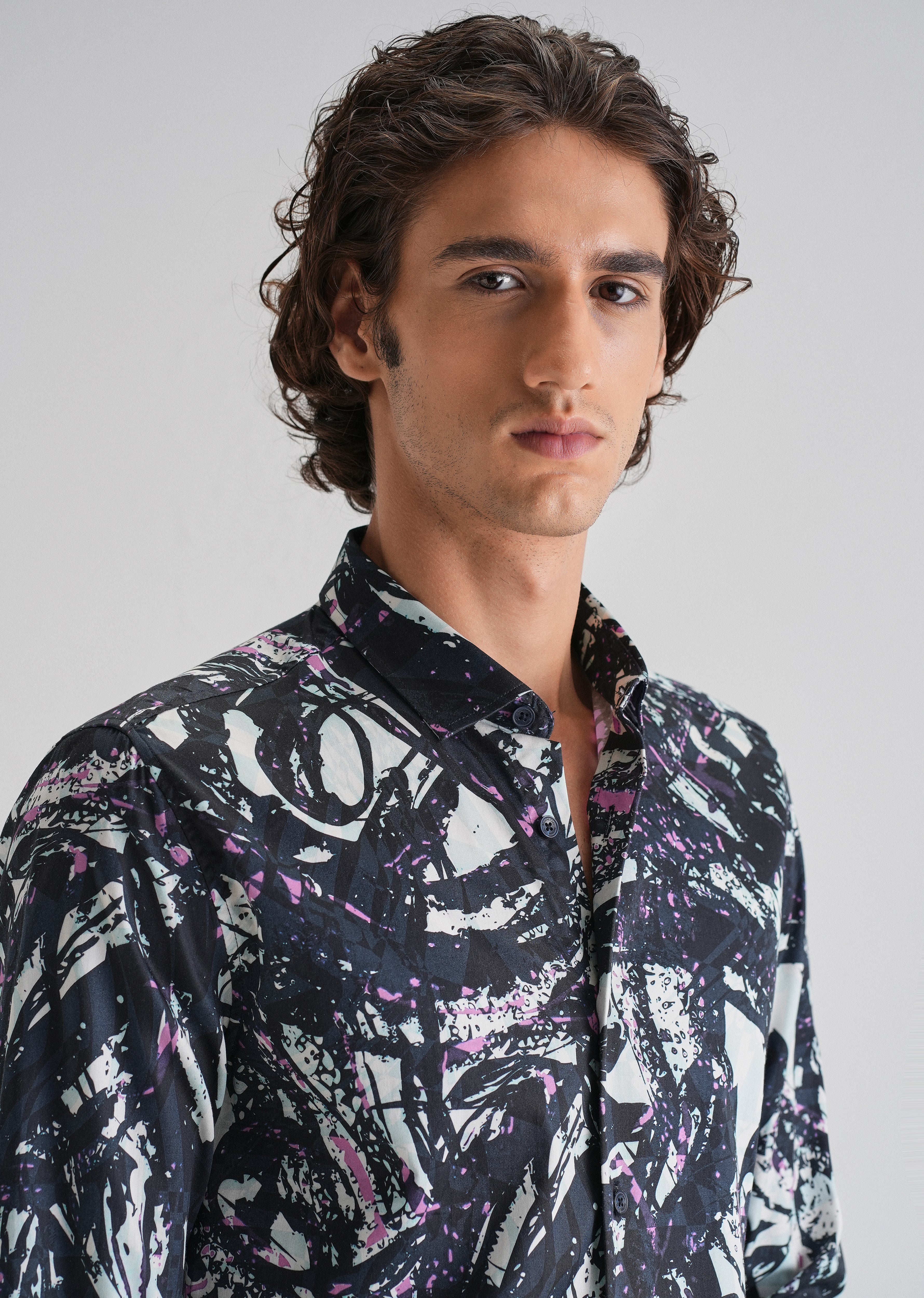 Contempory Marble Printed Shirt
