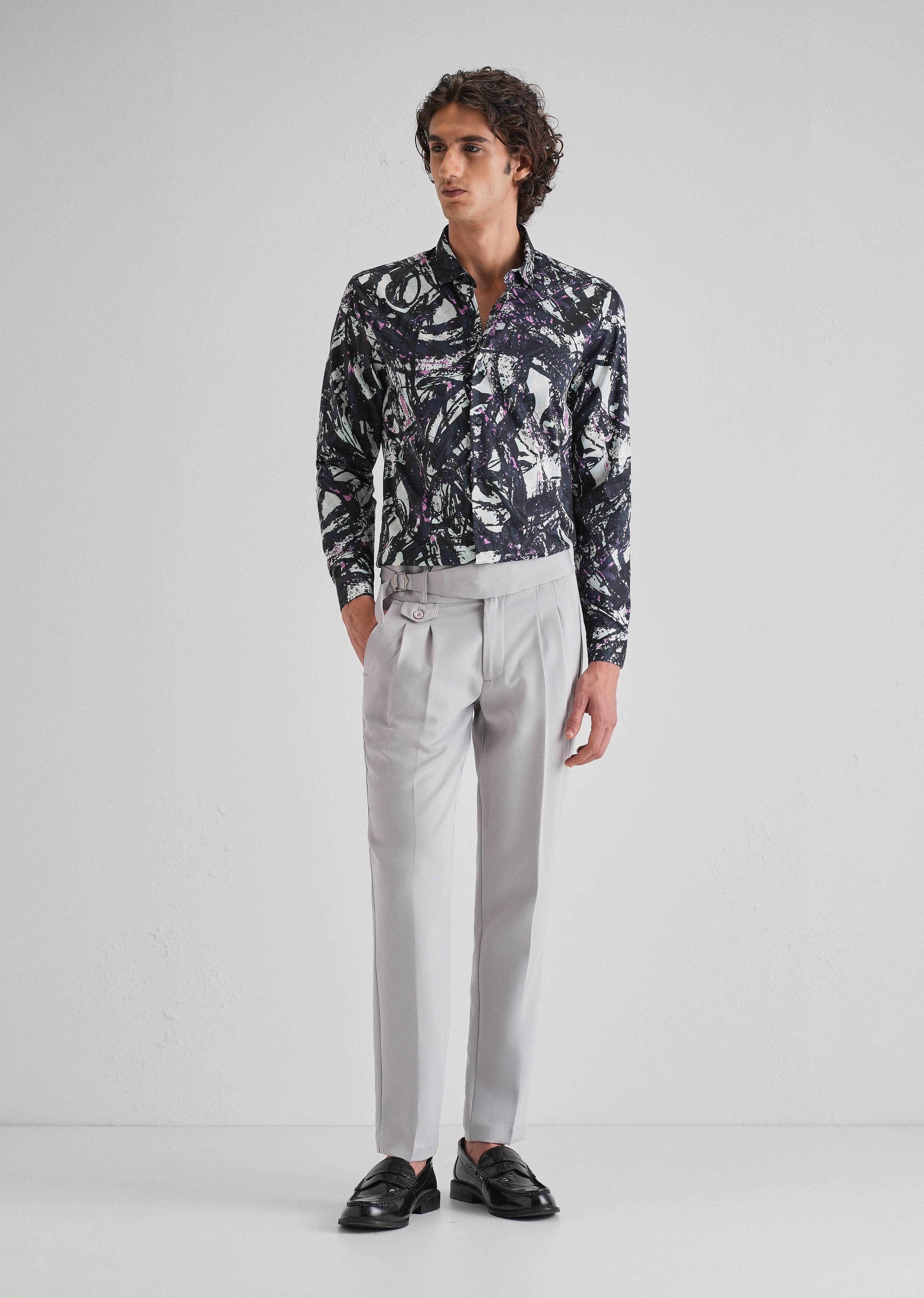 Contempory Marble Printed Shirt