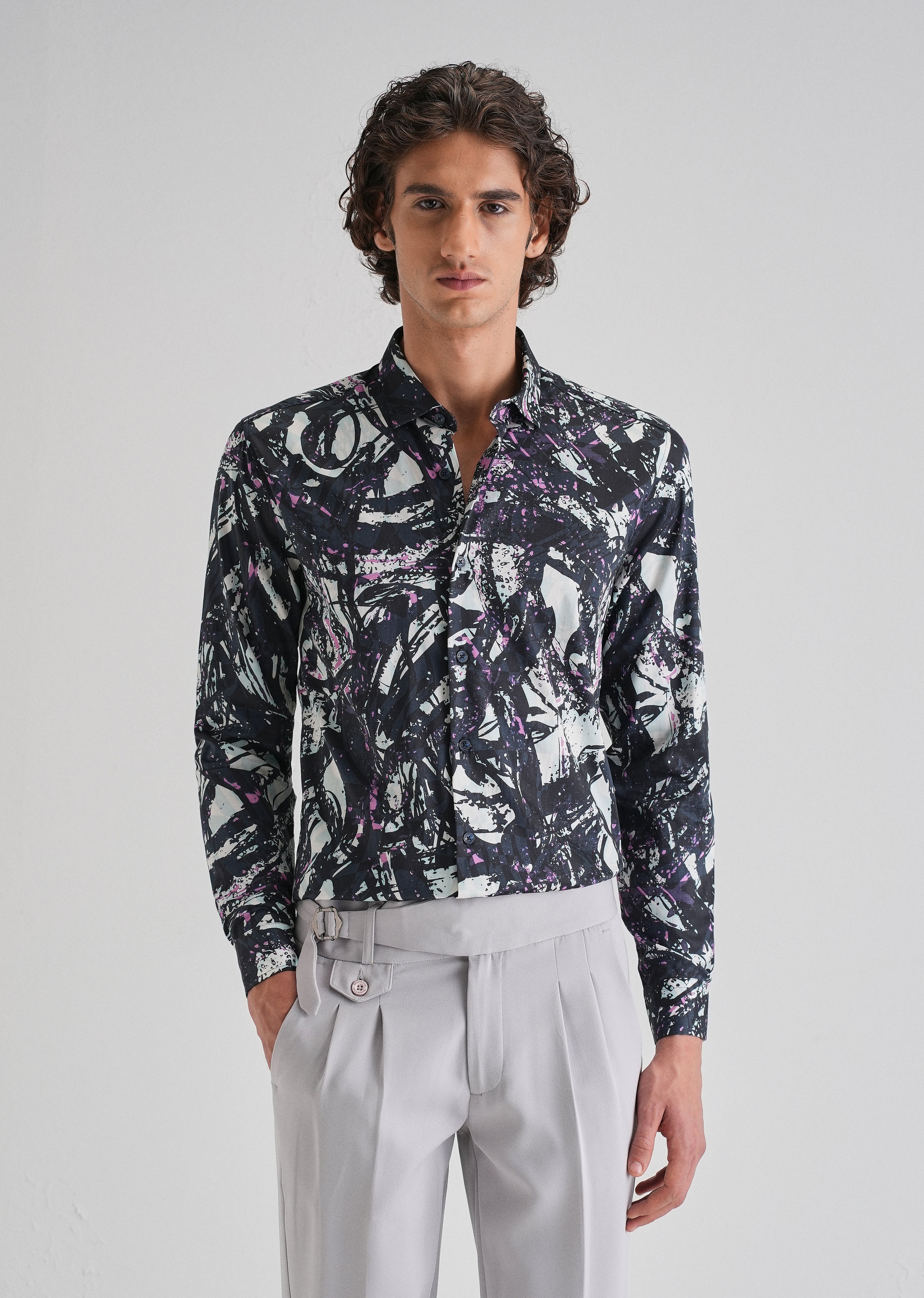 Contempory Marble Printed Shirt