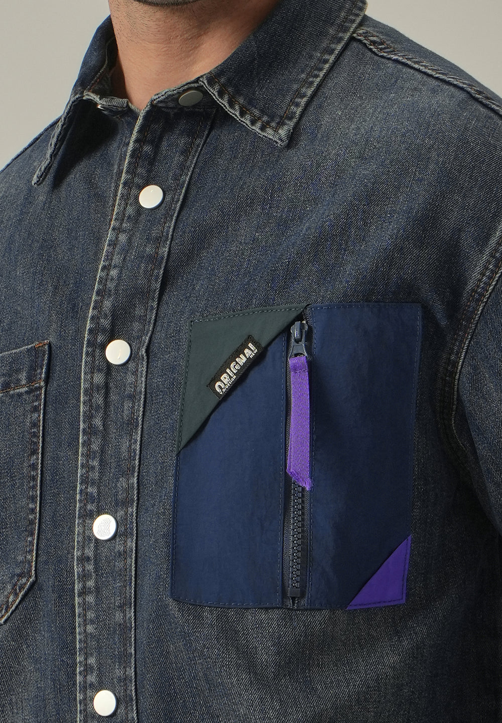 Contrast Pocket Denim Jacket