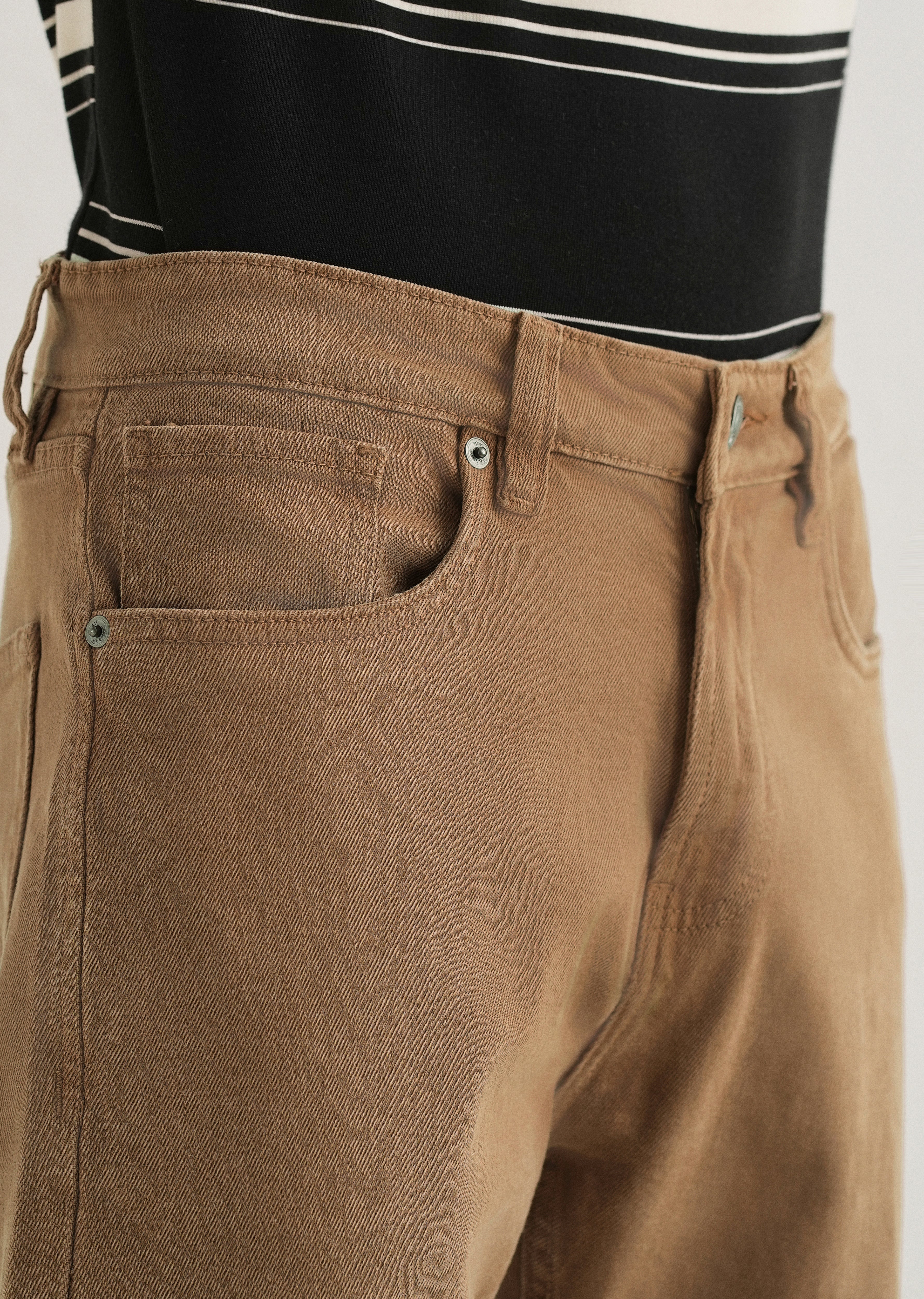 Copper Brown Straight Fit Denim