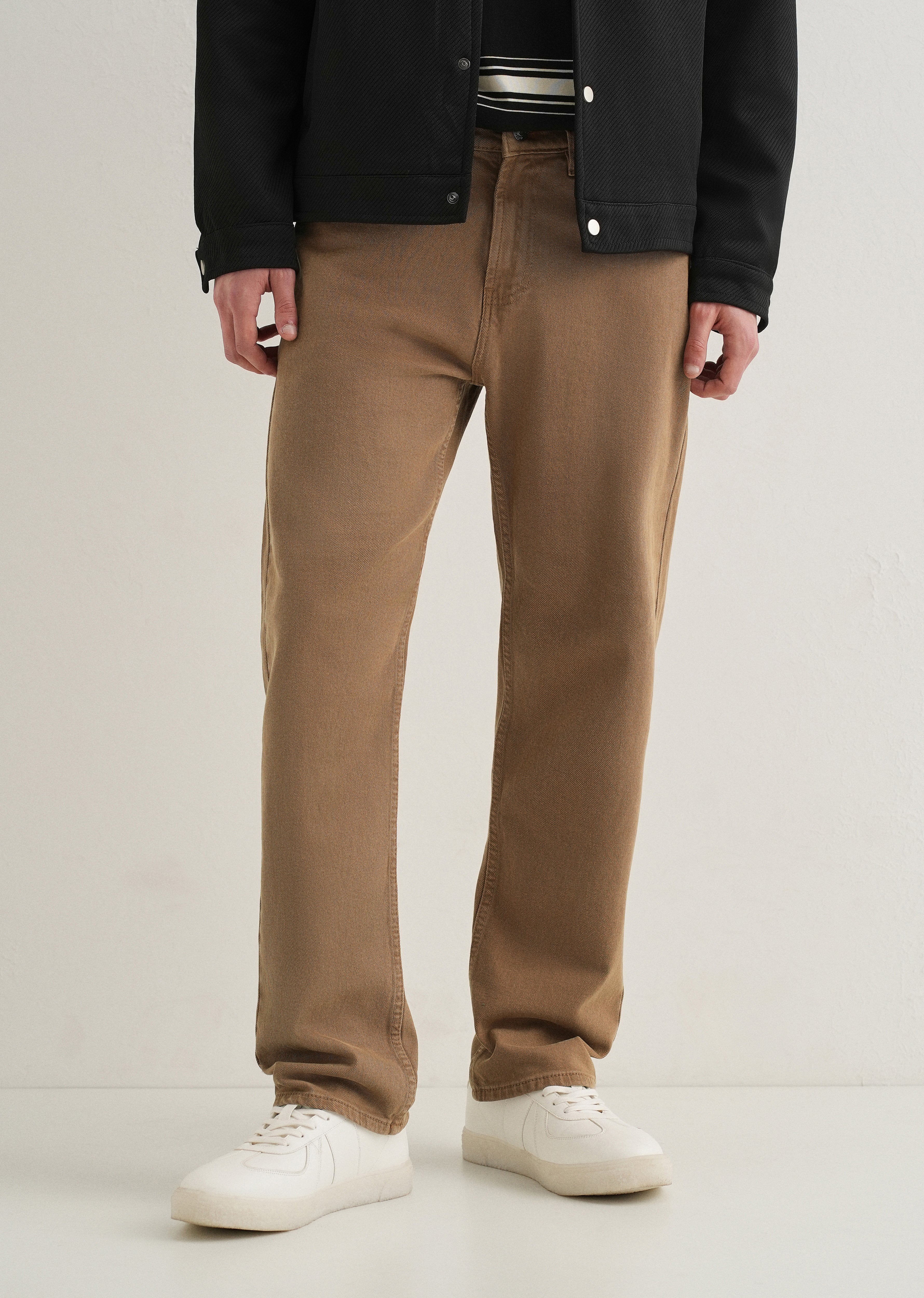 Copper Brown Straight Fit Denim