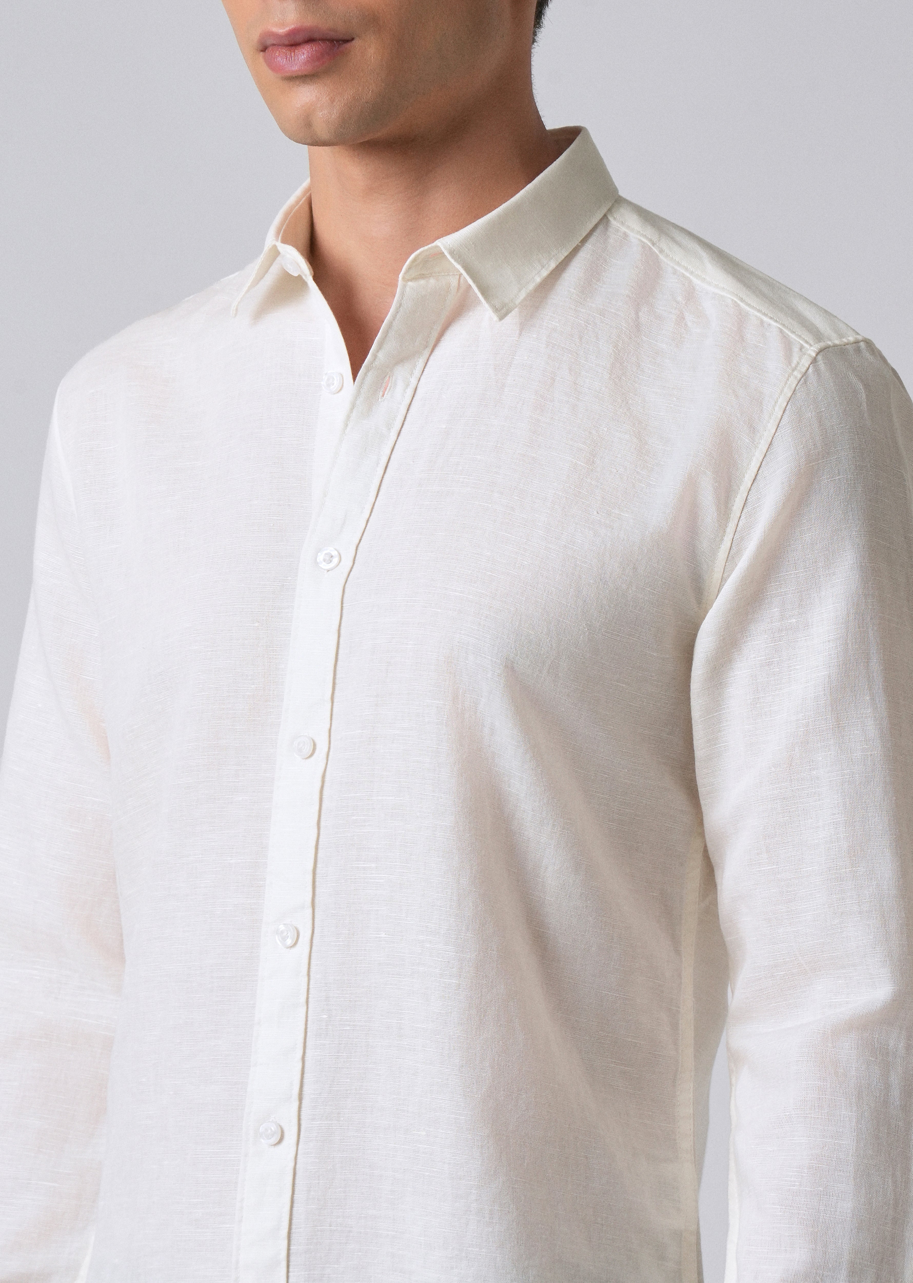 Cream Linen Shirt