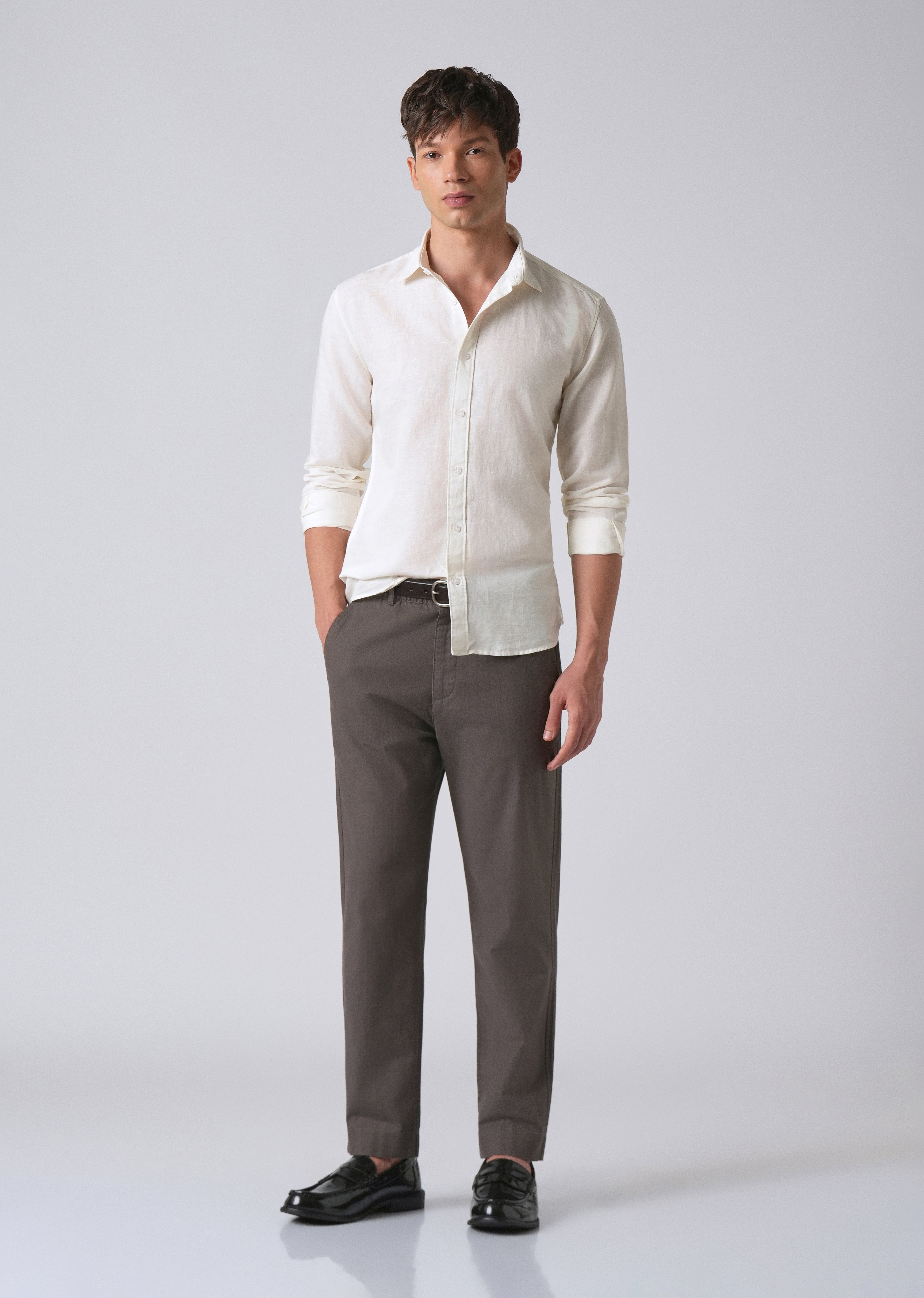 Cream Linen Shirt
