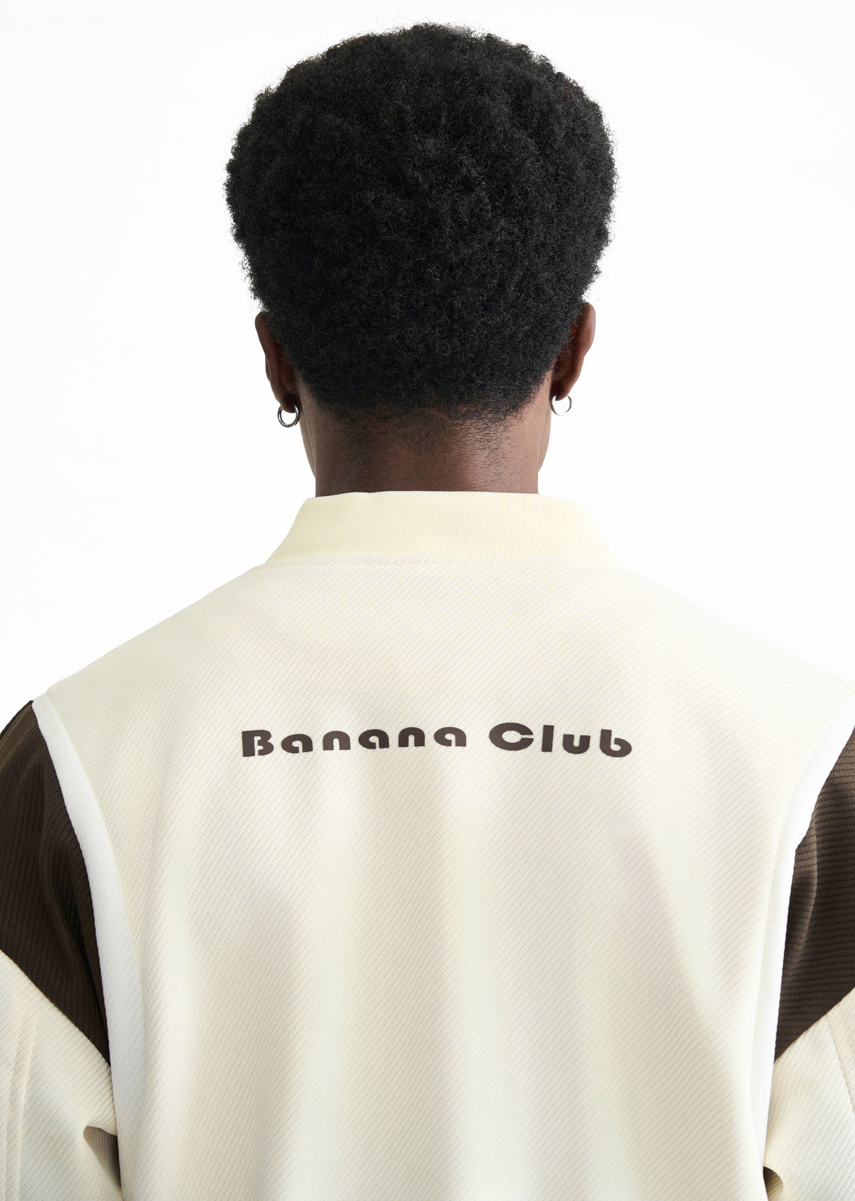 Cream Colorblocked Bomber Jacket