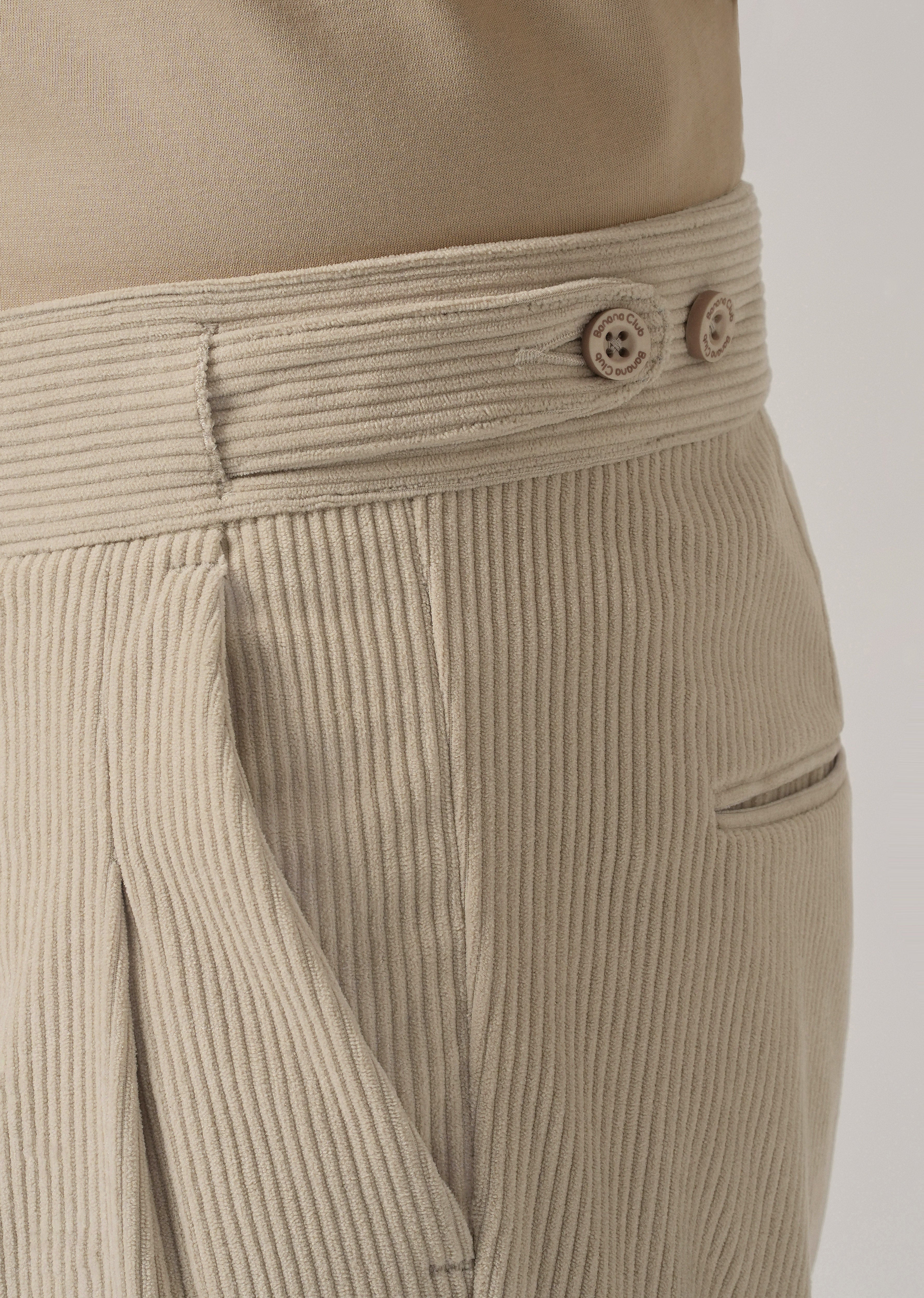 Classic Cream Corduroy Gurkha Pants
